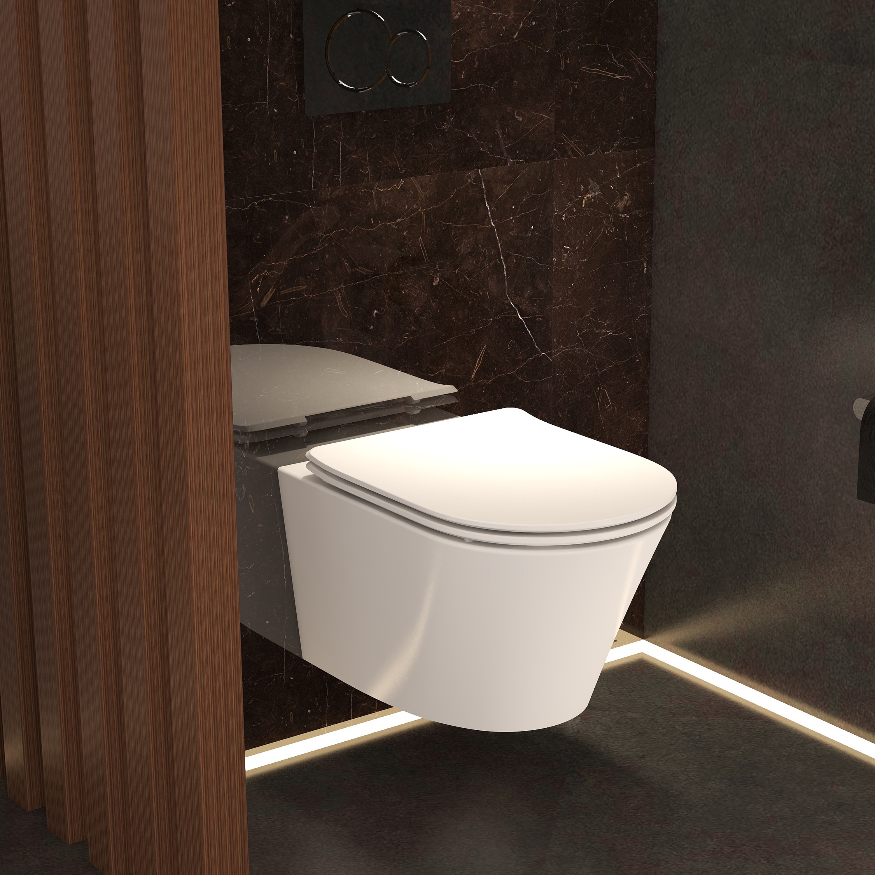 Imex Arco Rimless Wall Hung WC & Duraplast Soft Close Seat