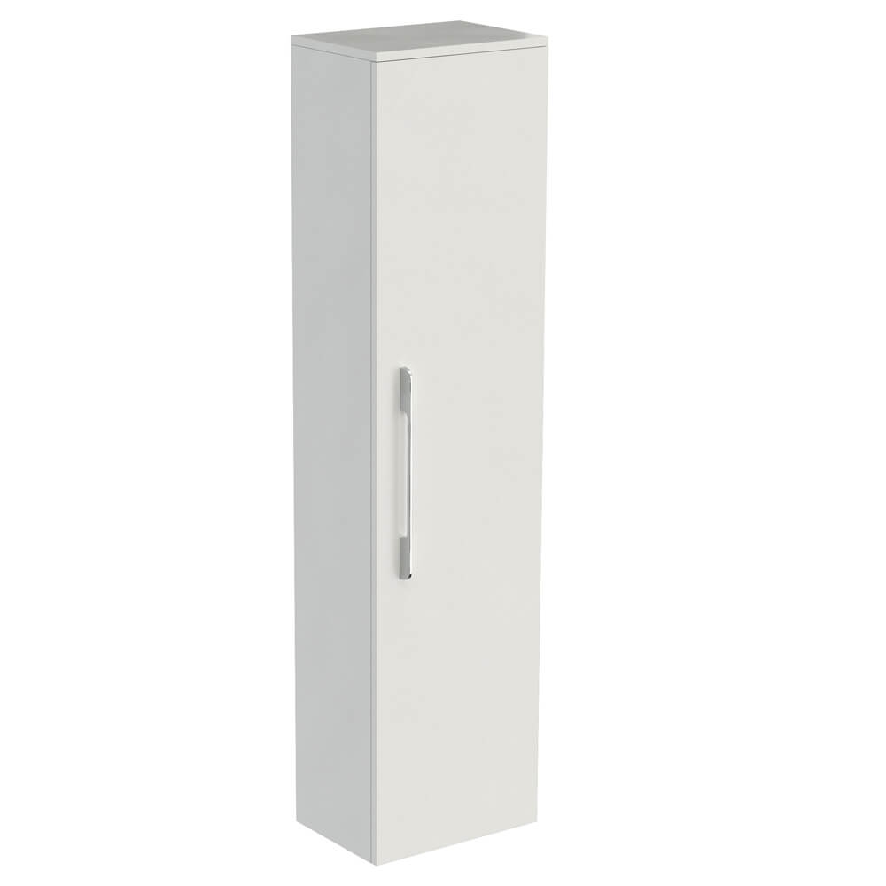 Saneux Austen 1500mm Wall Mounted Tall Storage Unit - White Gloss