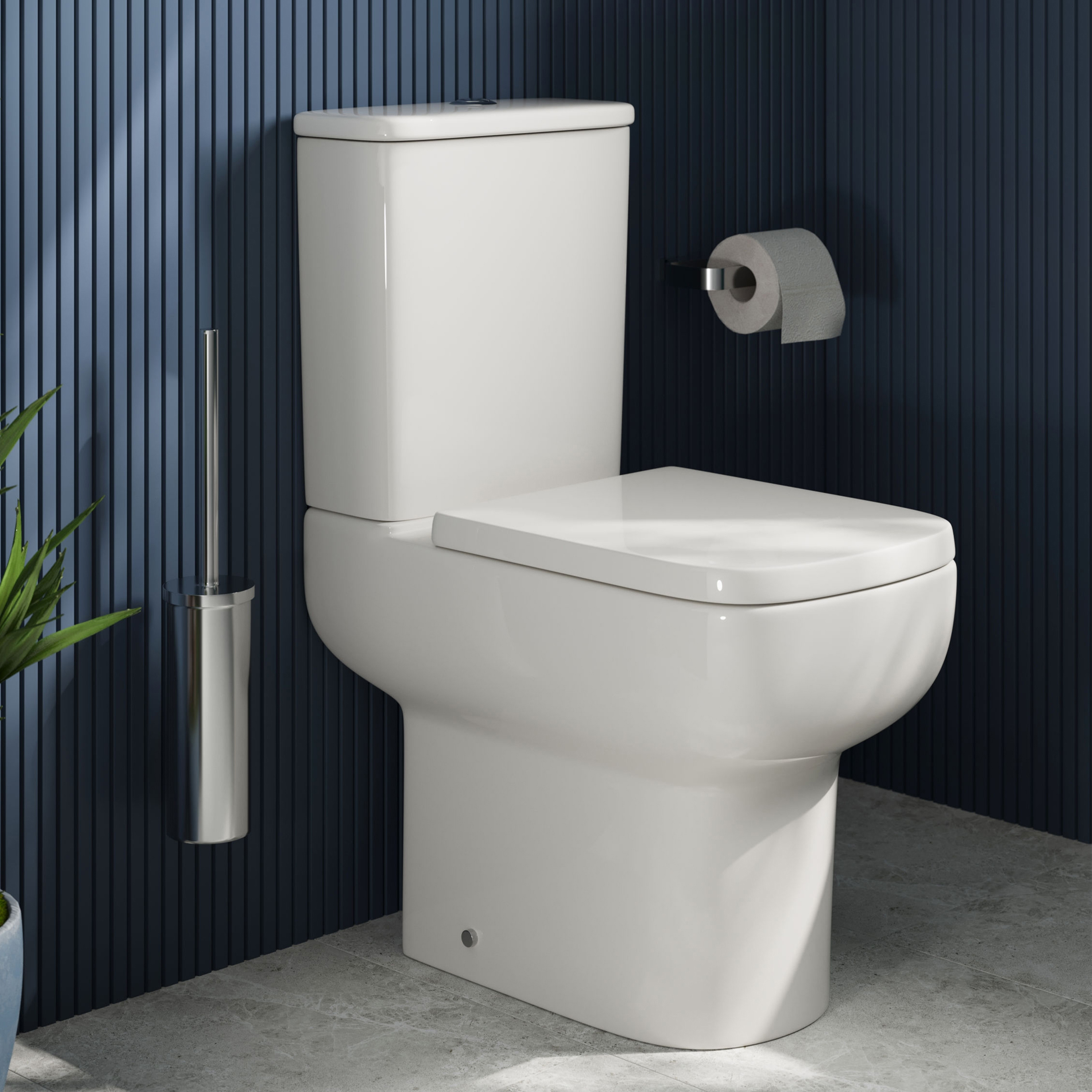 Harbour Icon Rimless Comfort Height Close Coupled Toilet & Soft Close Seat