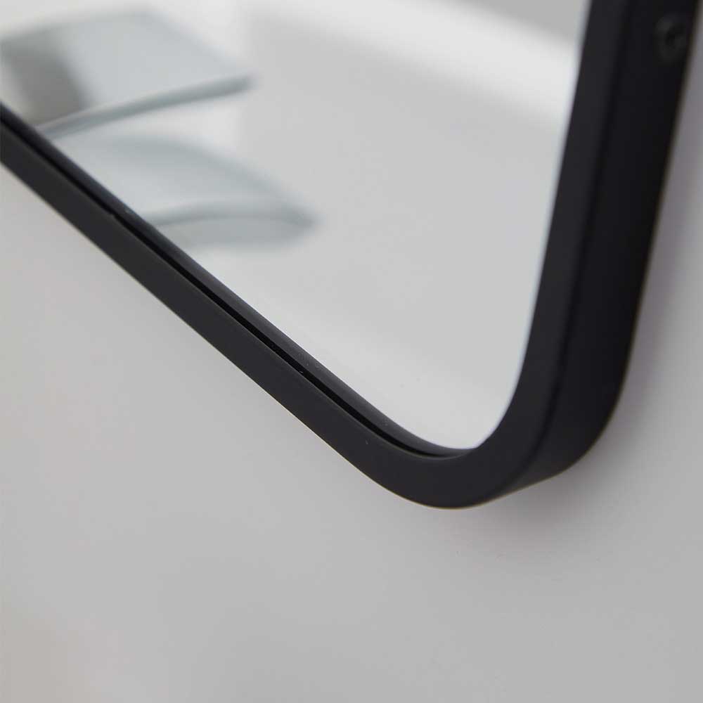 Vellamo Matt Black Rectangular Mirror - 700 x 500mm