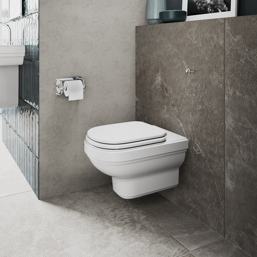 Burlington Riviera Wall Hung Toilet with Soft Close Seat