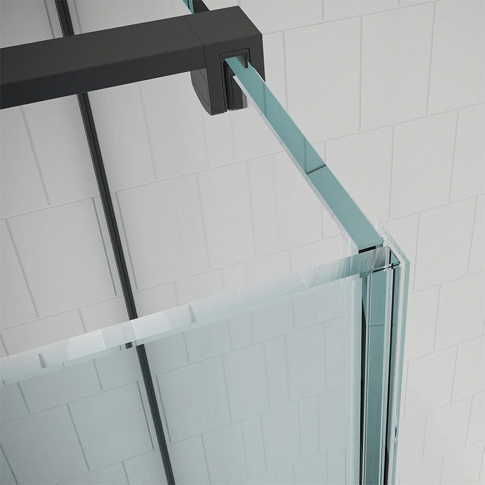 Crosswater Gallery 8 Walk In Shower Enclosure 8mm Panels with Multiple Configurations - Matt Black