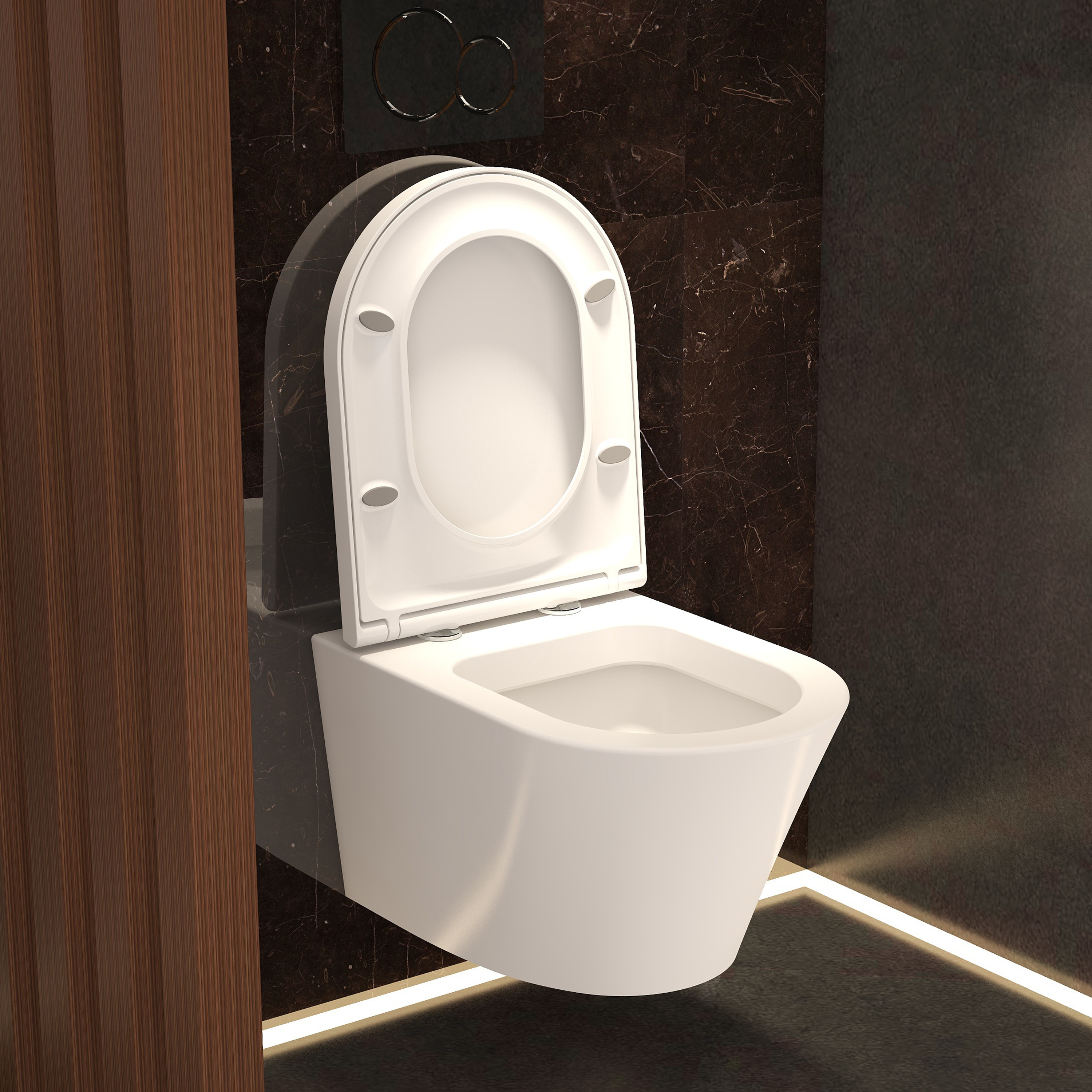 Imex Arco Rimless Wall Hung WC & Duraplast Soft Close Seat