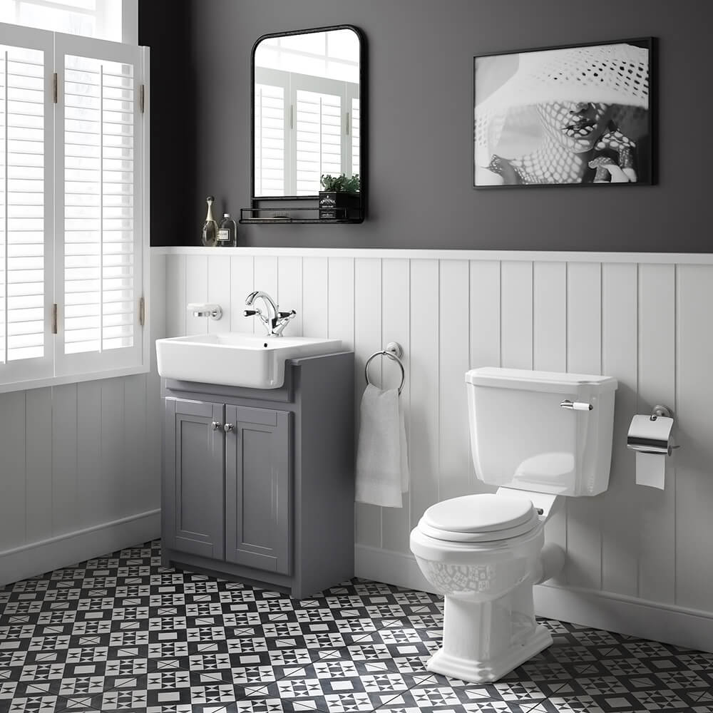 Butler & Rose Darcy Traditional Close Coupled Toilet (Excluding Seat)