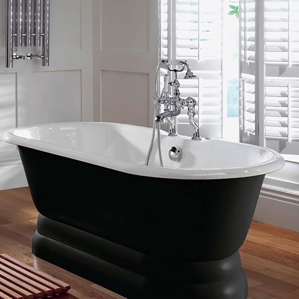Crosswater Belgravia Crosshead Bath and Shower Mixer with Shower Kit - Deck Mounted, Chrome