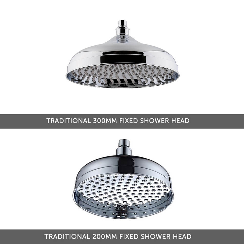 Edith Concealed Shower Valve, Fixed Shower Head & Slide Rail Kit