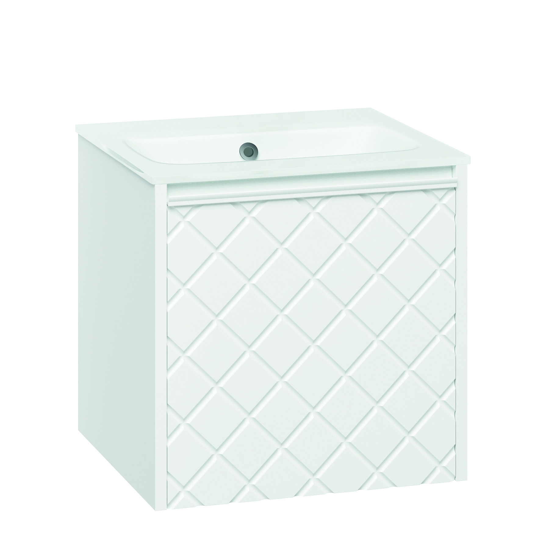 Crosswater Vergo 500mm Wall Hung Single Crosshatch Drawer Vanity Unit & Basin Options