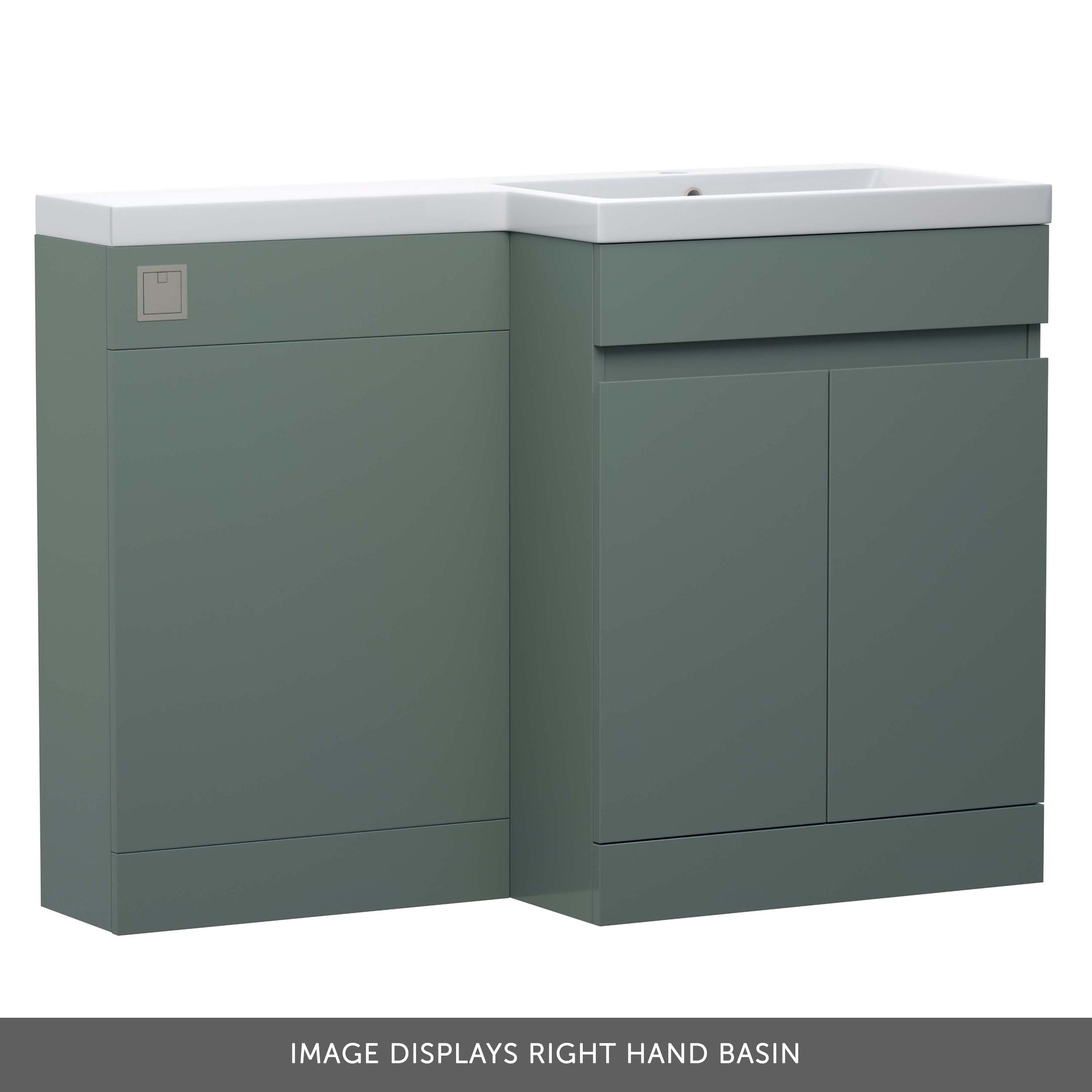 Dylan 1100mm Combination Basin & Toilet Unit - Matt Green