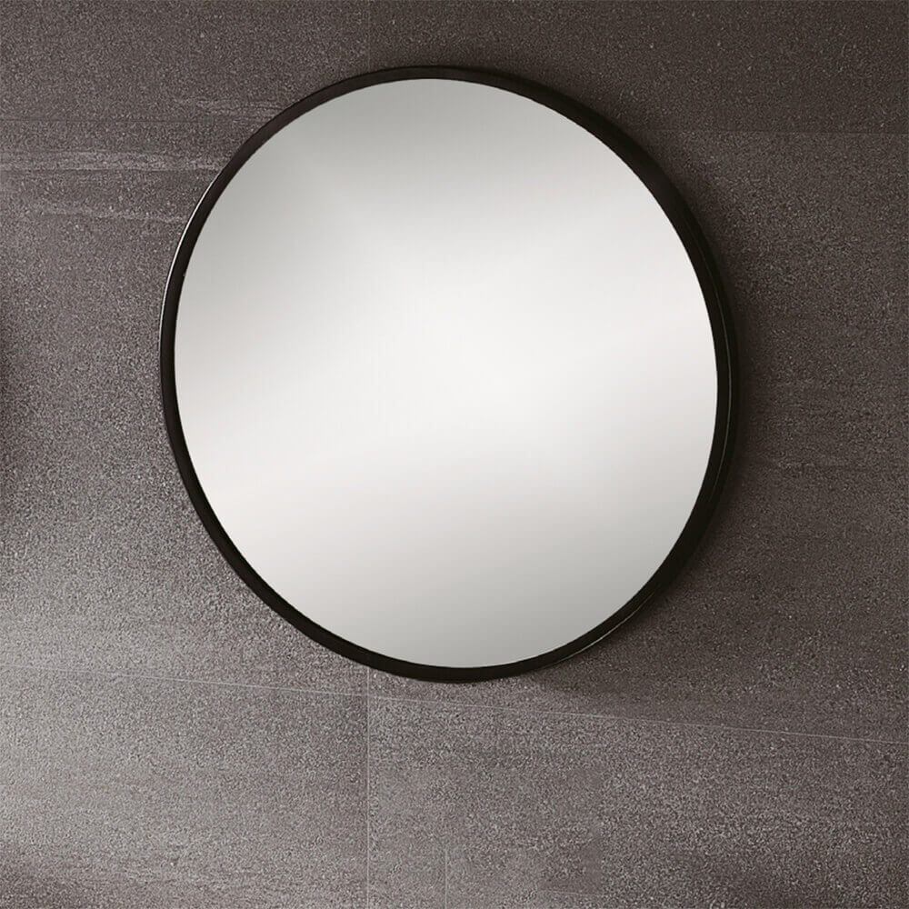 Origins Living Docklands Round Mirror 600mm - Matt Black