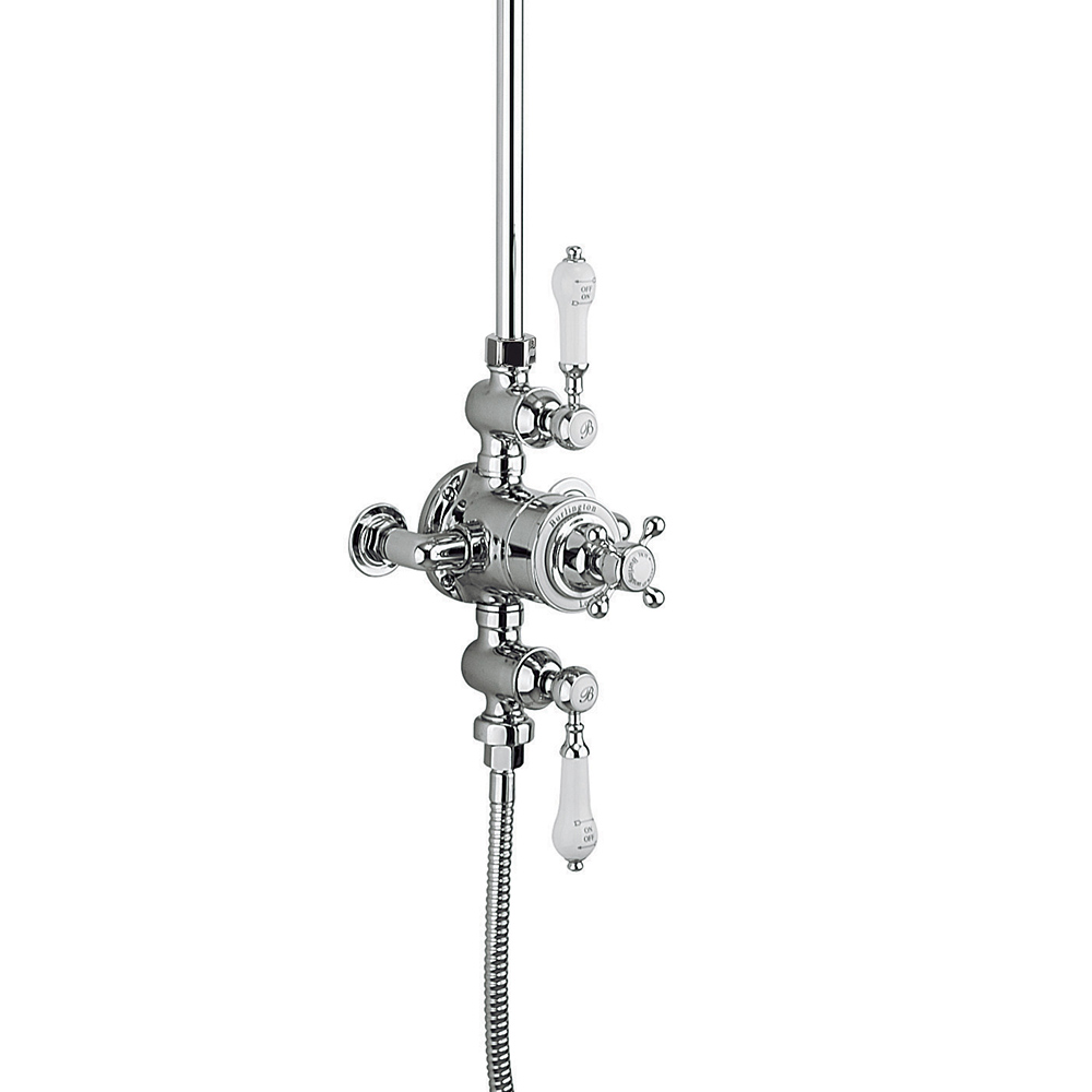 Burlington Avon Exposed Thermostatic Shower Kit with AirBurst Shower Head and Ceramic Handle Handset
