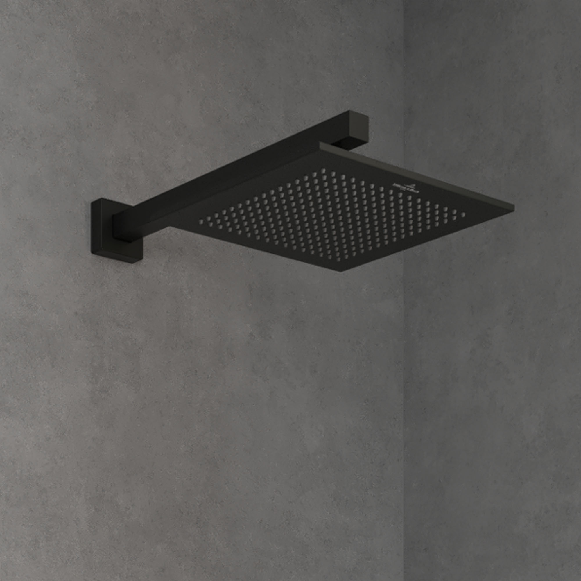 Villeroy & Boch Universal Square Shower Head 250mm - Matt Black