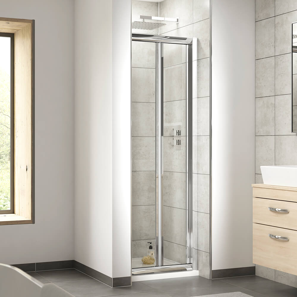 Harbour Primrose 4mm Bi-Fold Shower Door & Optional Side Panel