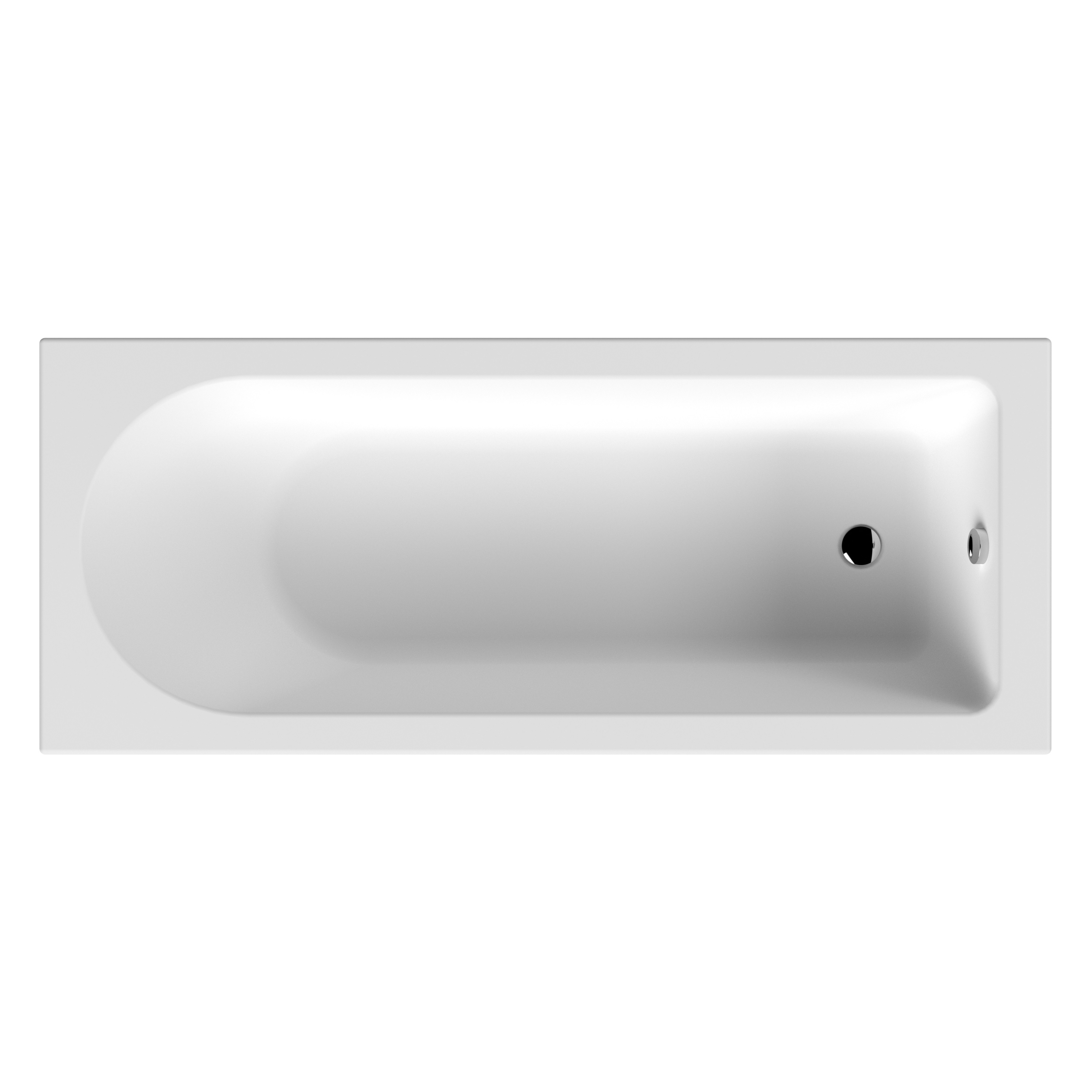 Drench Straight Single Ended Bath - Curved