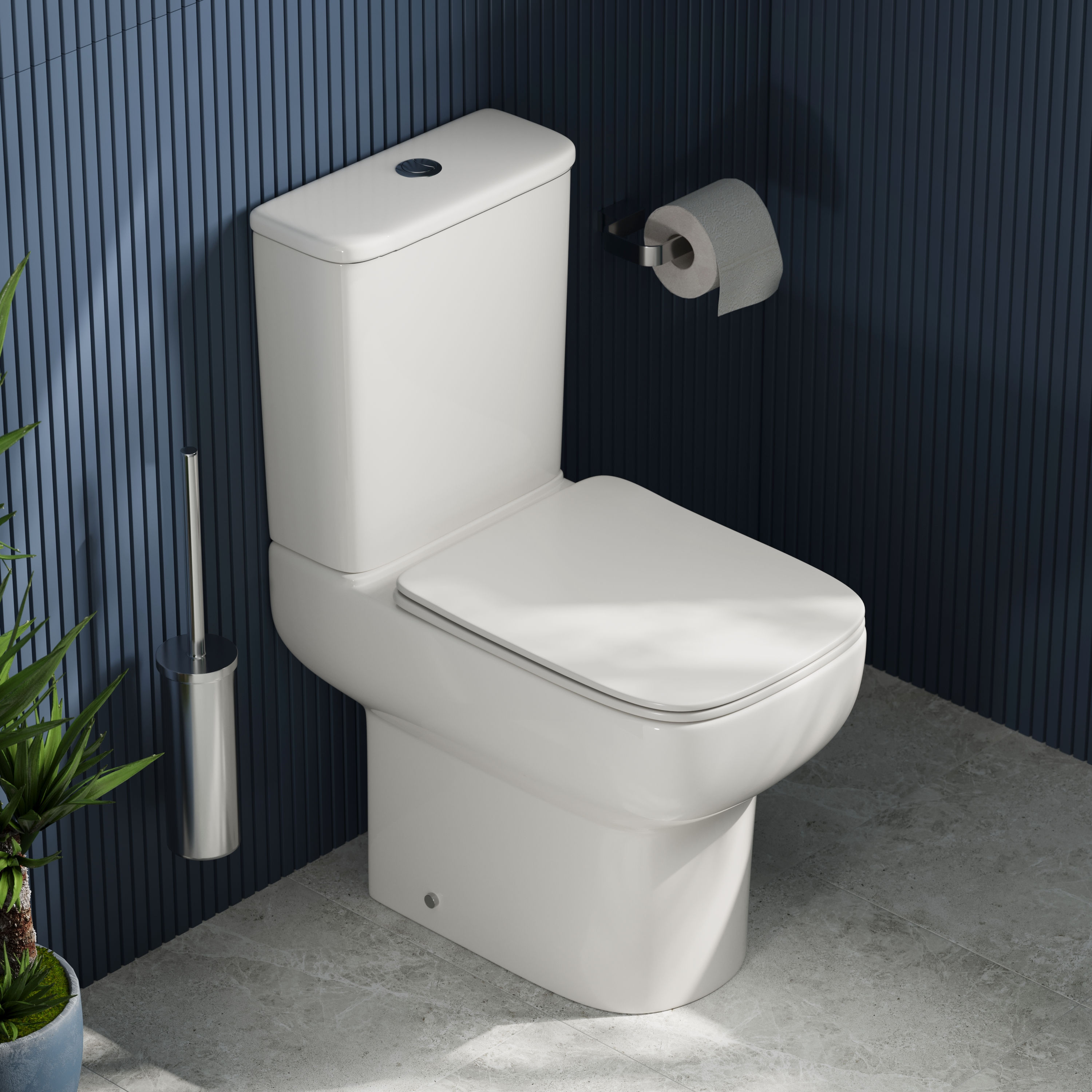 Harbour Icon Rimless Comfort Height Close Coupled Toilet & Soft Close Seat