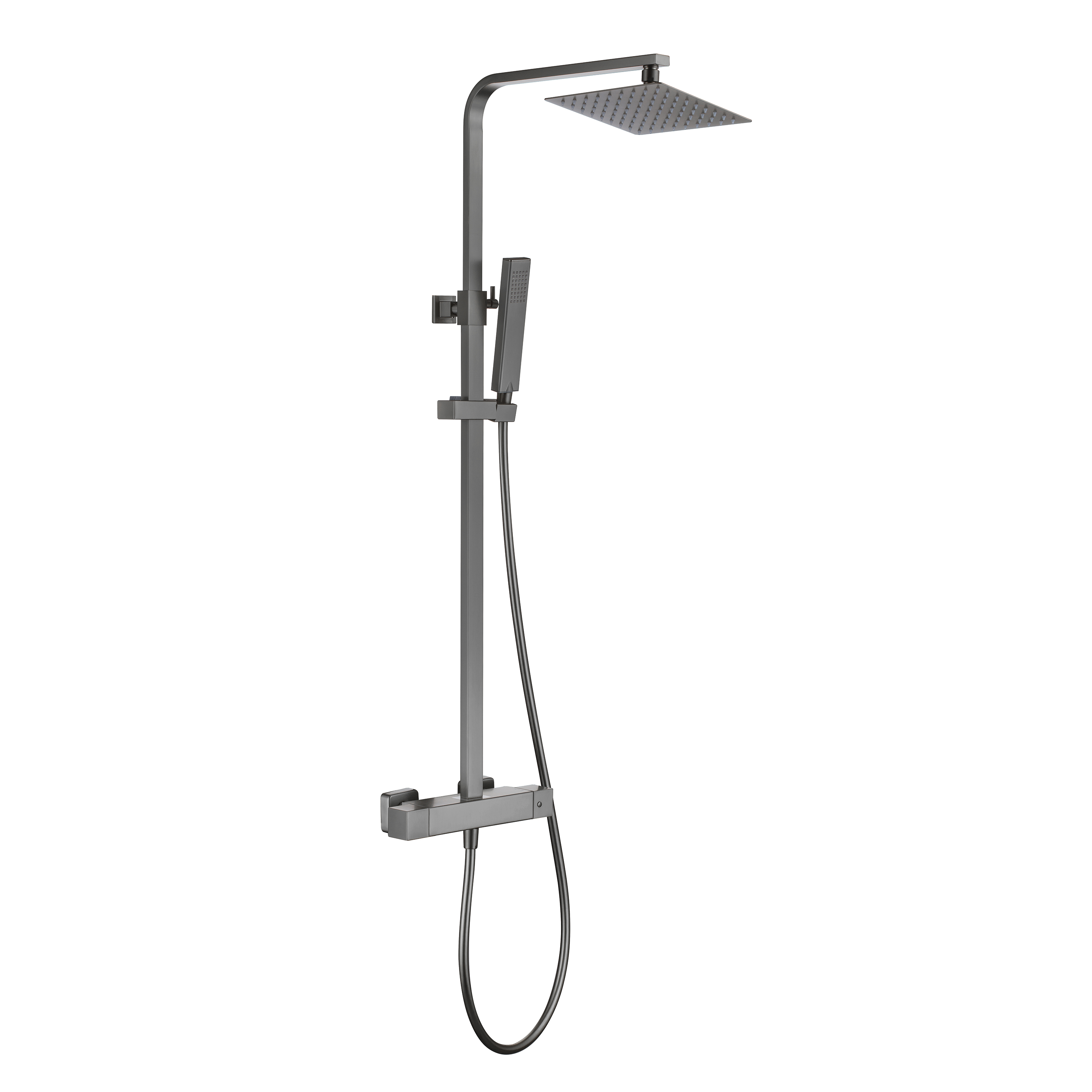 Harbour Status Cool Touch Square Thermostatic Rigid Riser Shower Kit