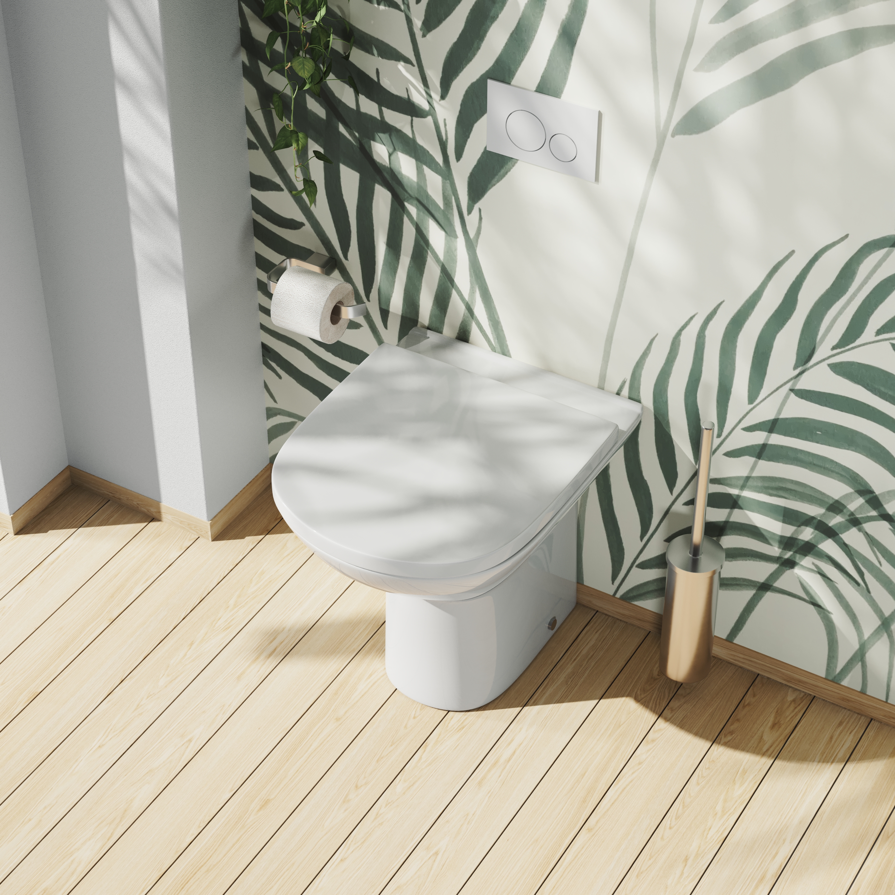 Harbour Identity Comfort Height Rimless Back to Wall Toilet & Soft Close Seat