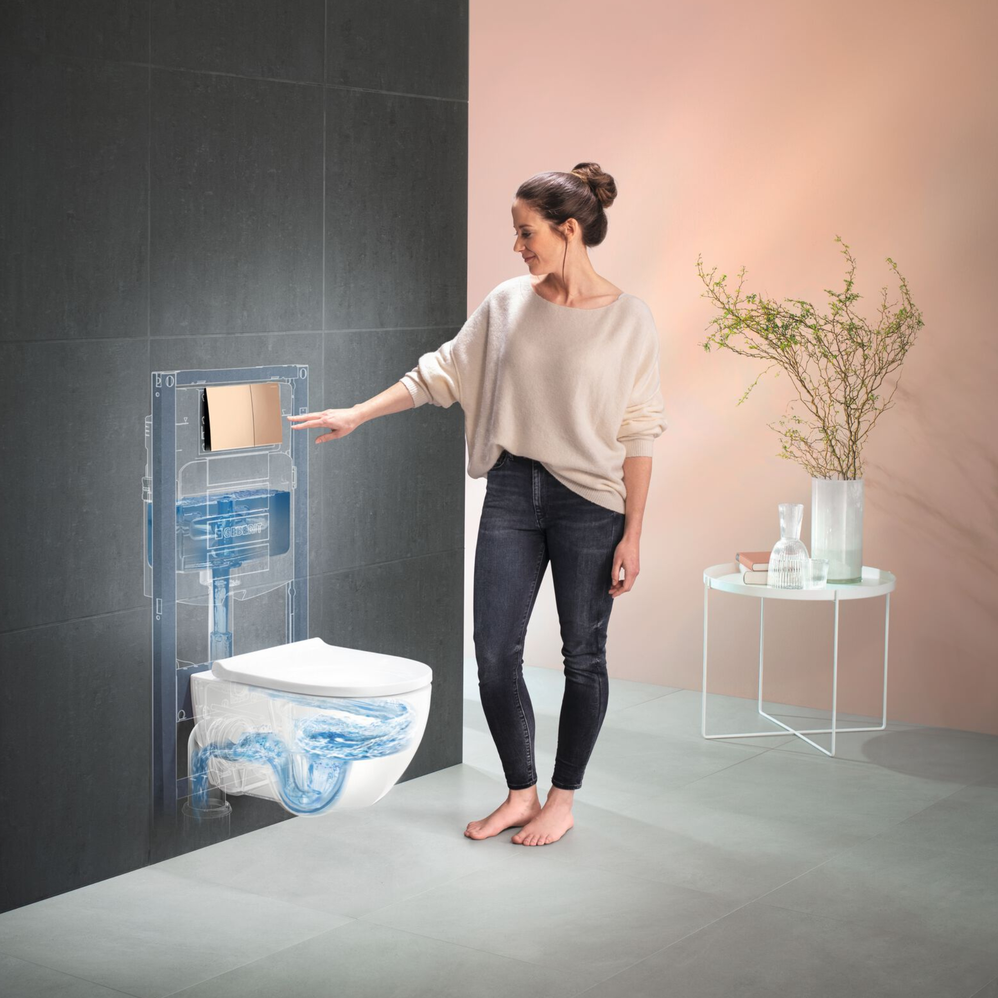 Geberit Duofix Wall Hung Frame & Cistern - 12cm