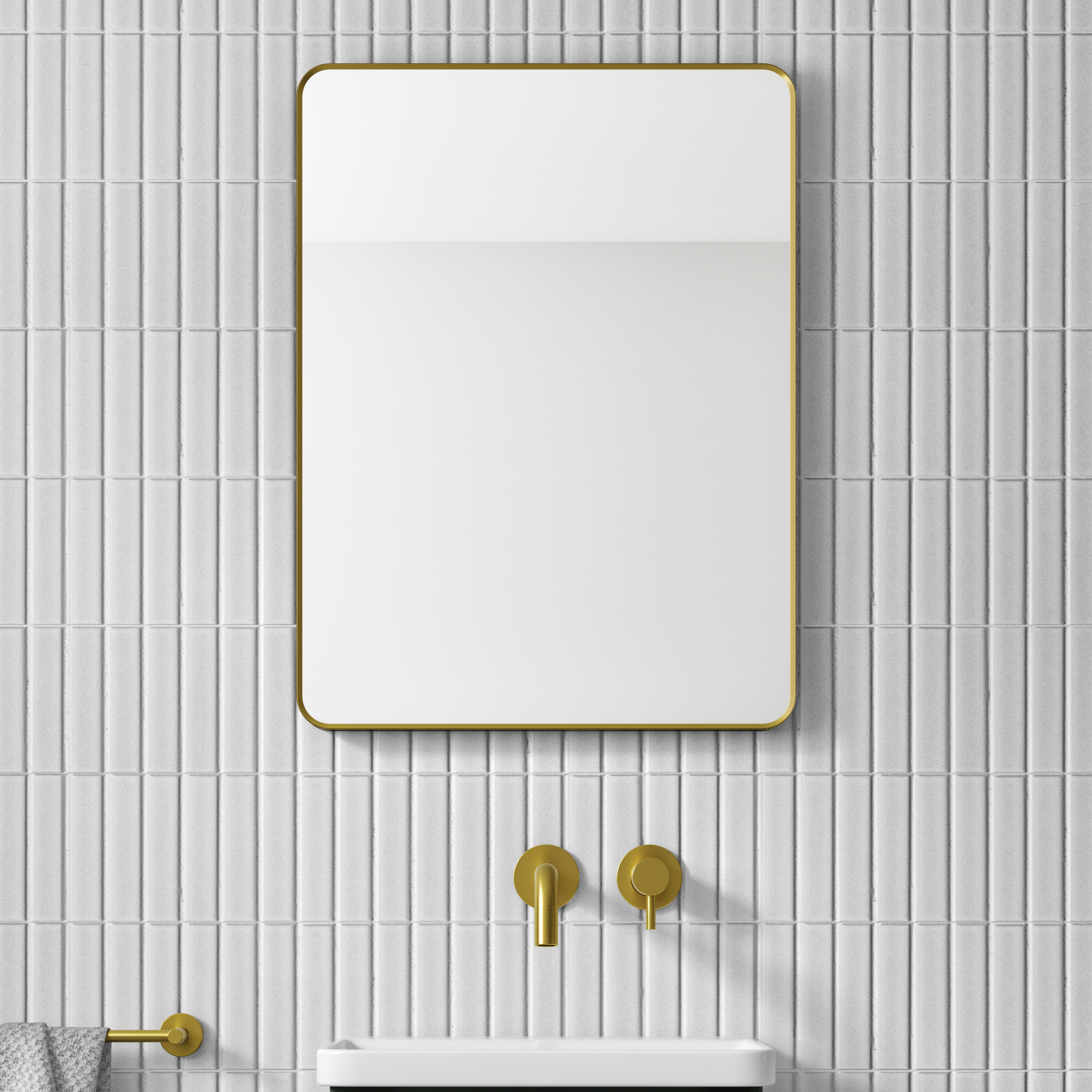 HIX Rectangular Framed Bathroom Mirror - 600 x 800mm