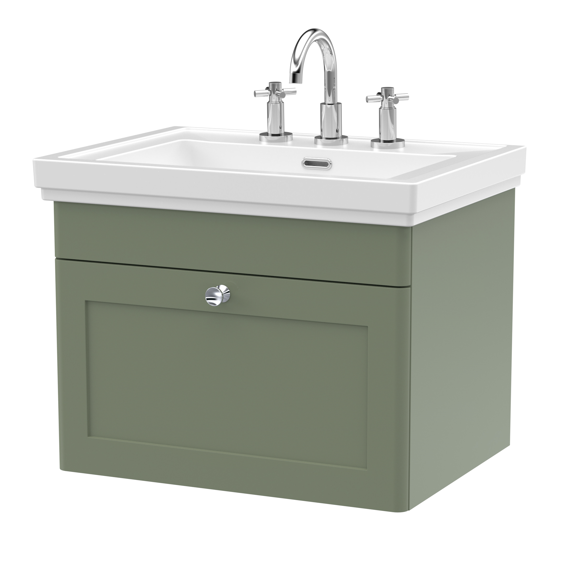 Butler & Rose Ophelia 600mm Wall Mounted 1 Drawer Vanity Unit & Basin
