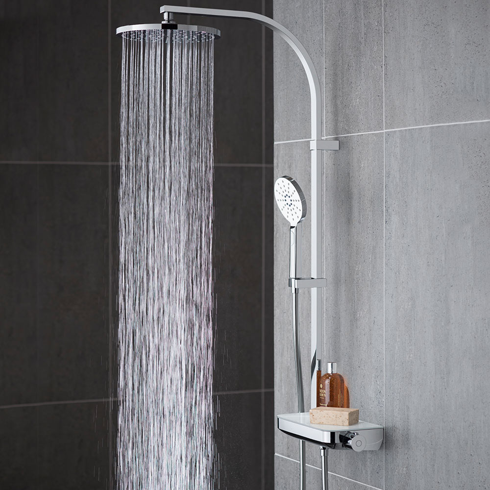 Vado Strata Thermostatic Showering Column Kit with Head & Handset