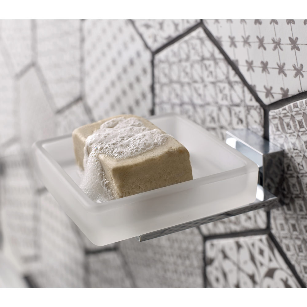 Vado Level Frosted Glass Soap Dish and Holder