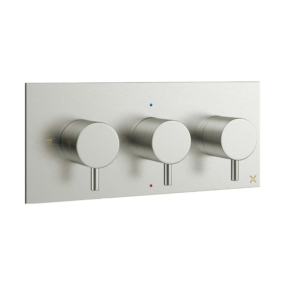Crosswater MPRO 2 Outlet Concealed Thermostatic Shower Valve (3 Handles)