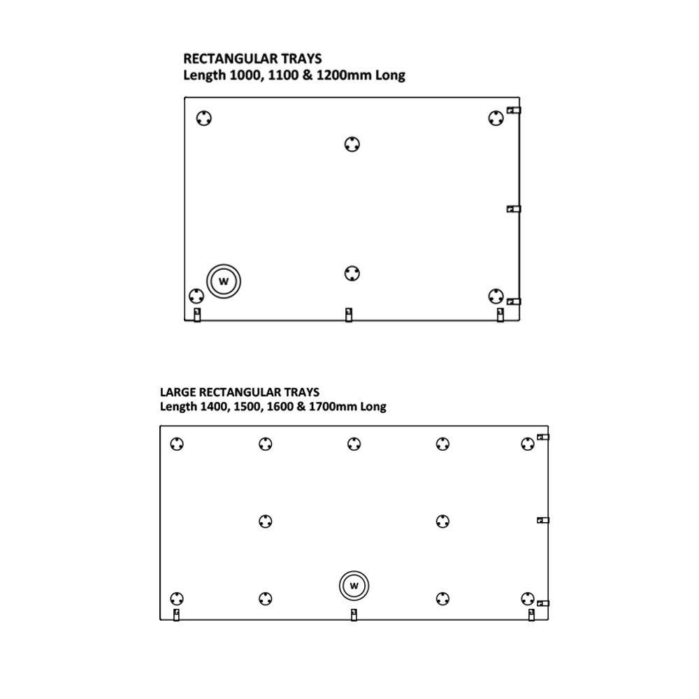 Leg Set & Plinth Kit - For Rectangular Shower Trays between 1100 & 1700mm