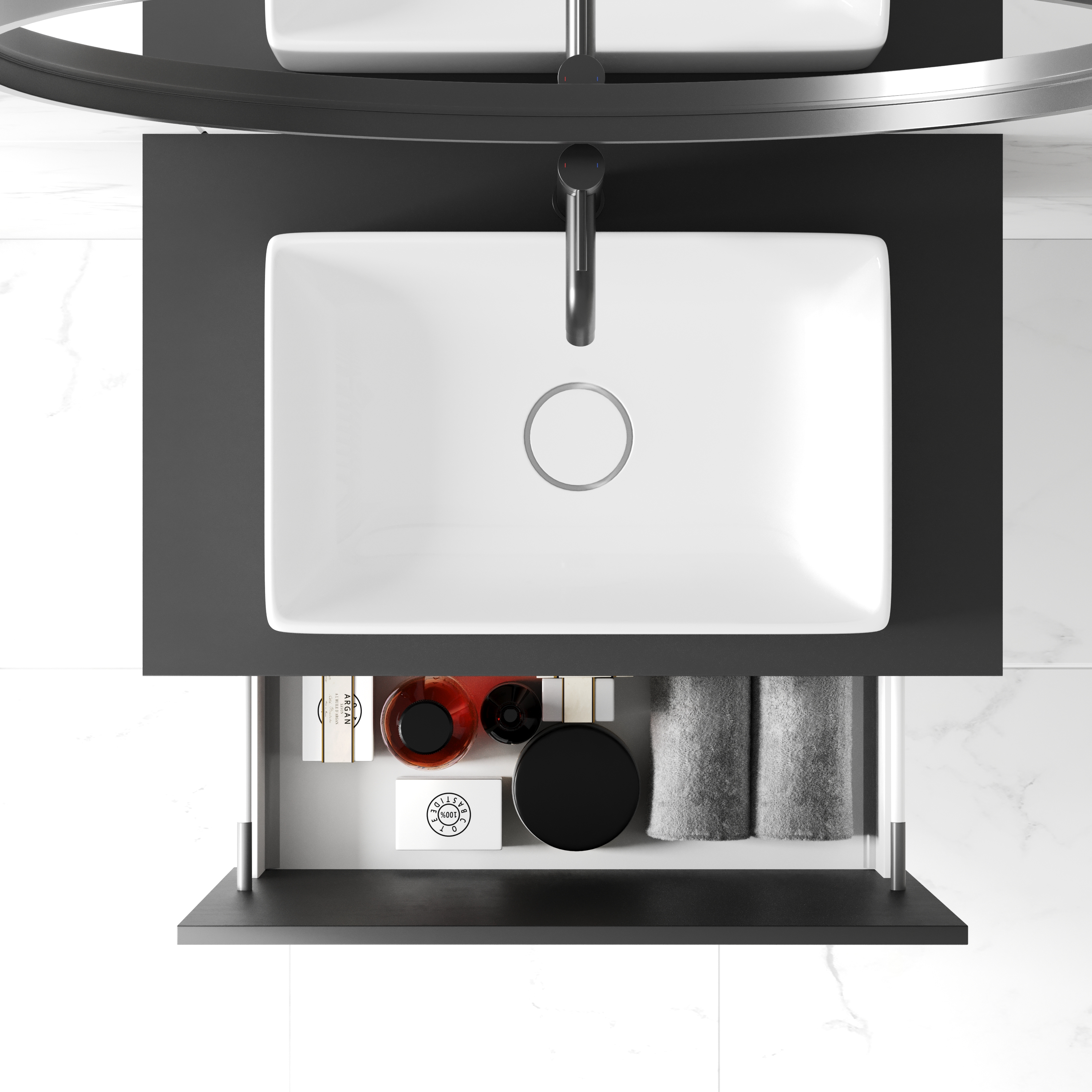 Billy 600mm Wall Hung Vanity Unit & Countertop