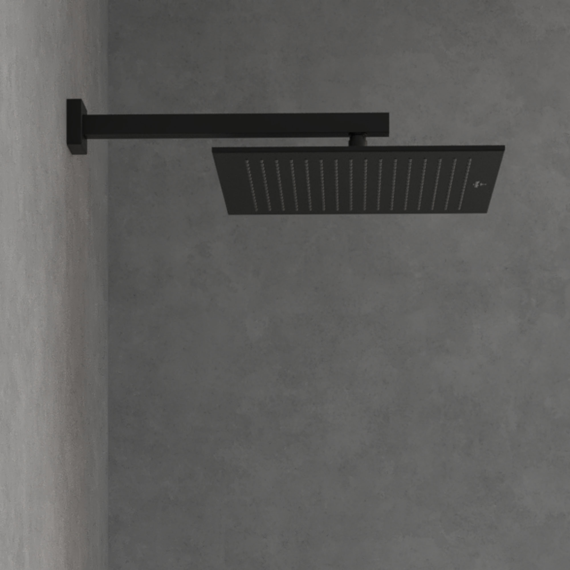 Villeroy & Boch Universal Square Shower Head 350mm - Matt Black