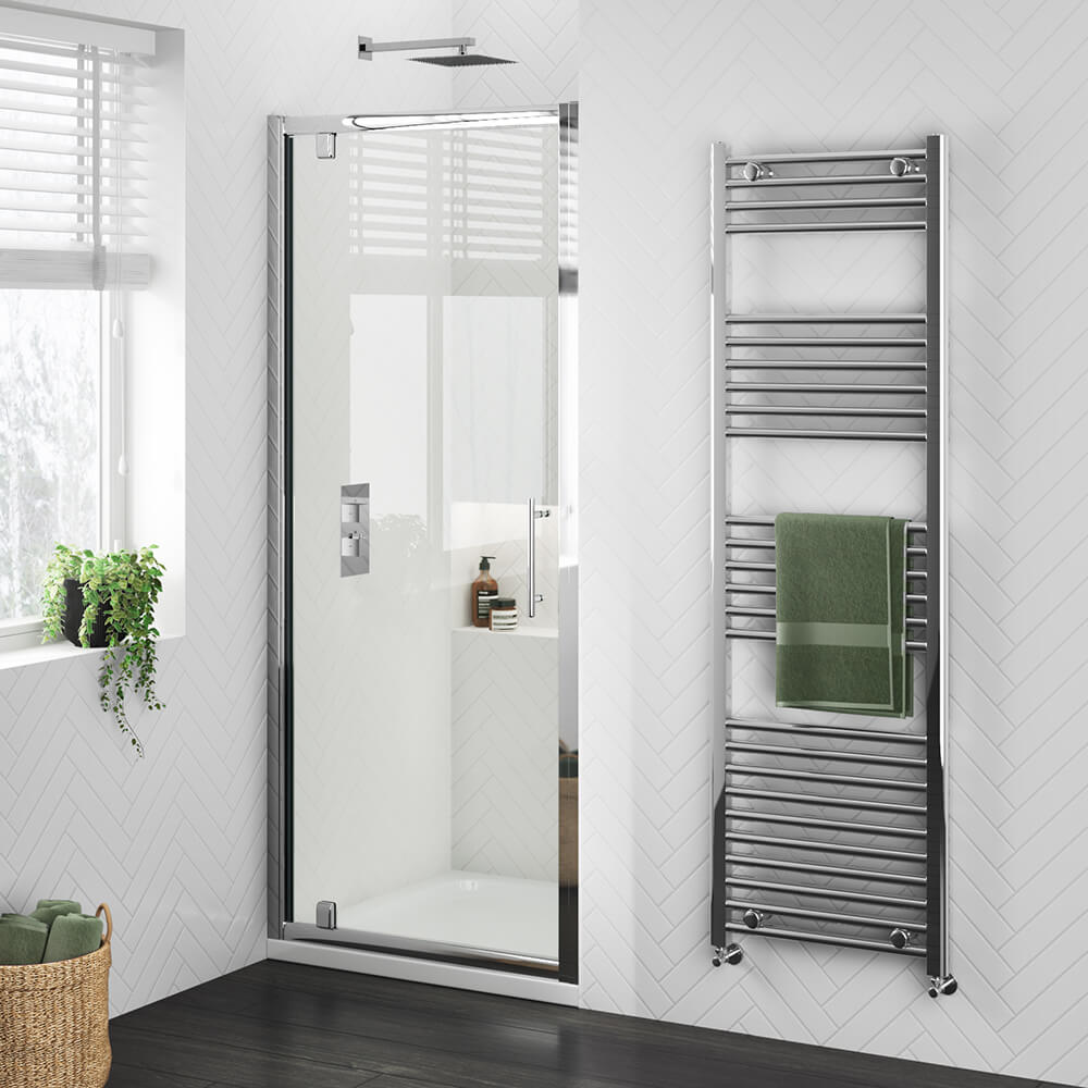 Harbour i6 Easy Clean 6mm Pivot Shower Door & Optional Side Panel