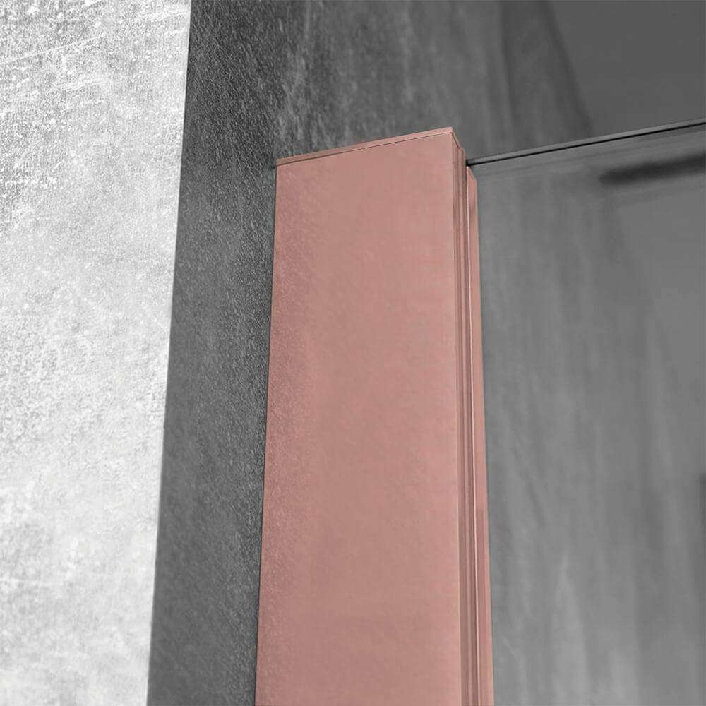 Aquadart Wetroom 10 Clear Glass 1200mm and 700mm Panels - Copper Profile