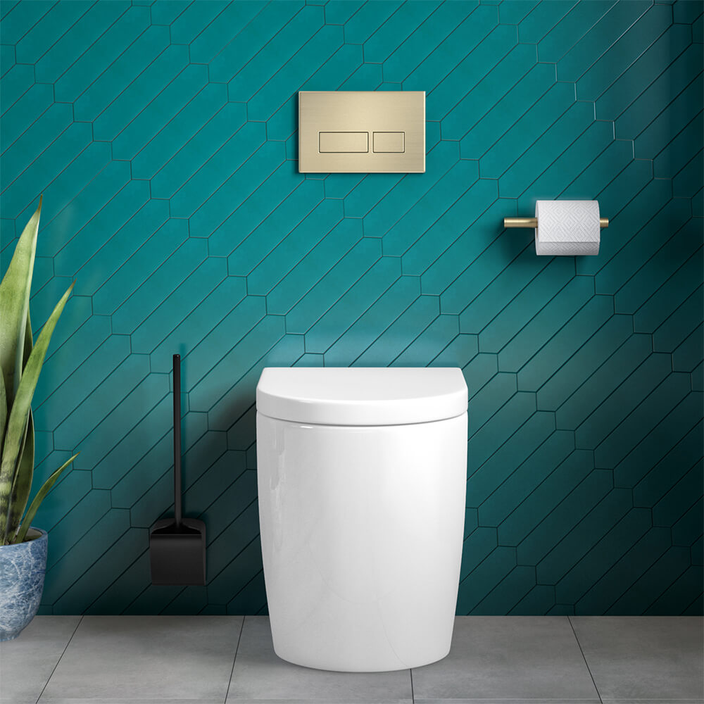 Harbour Clear Back to Wall Modern Toilet & Soft Close Seat