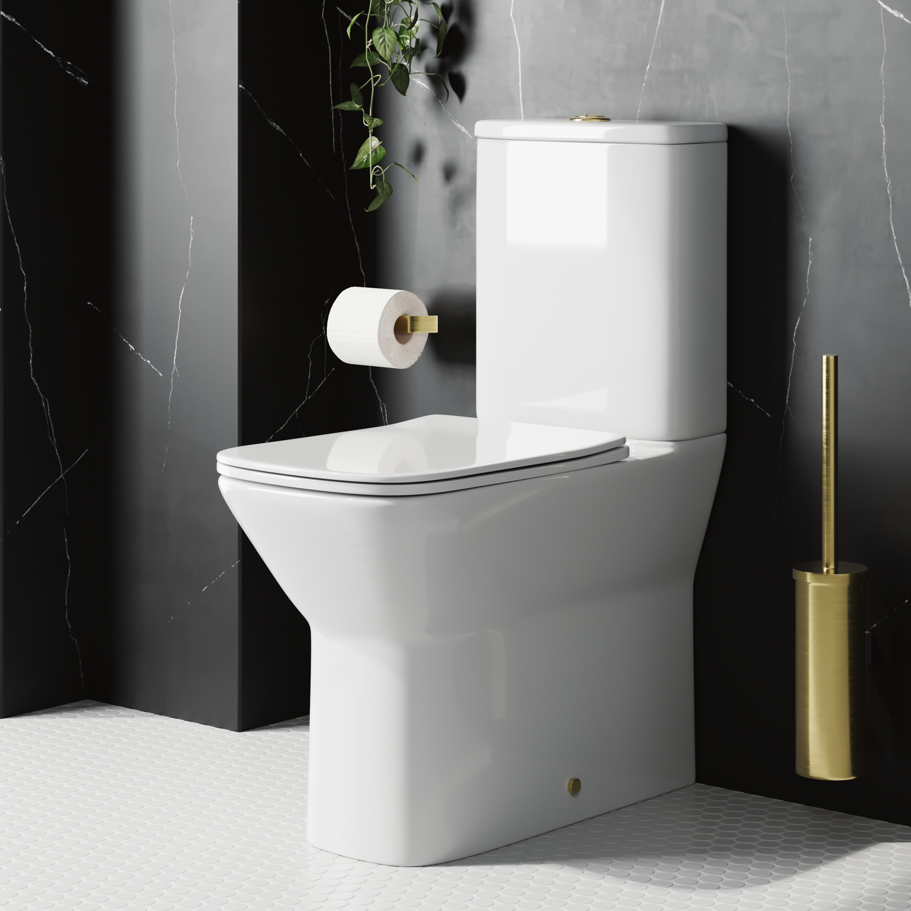 Harbour Alchemy Rimless Back to Wall Comfort Height Toilet & Soft Close Seat