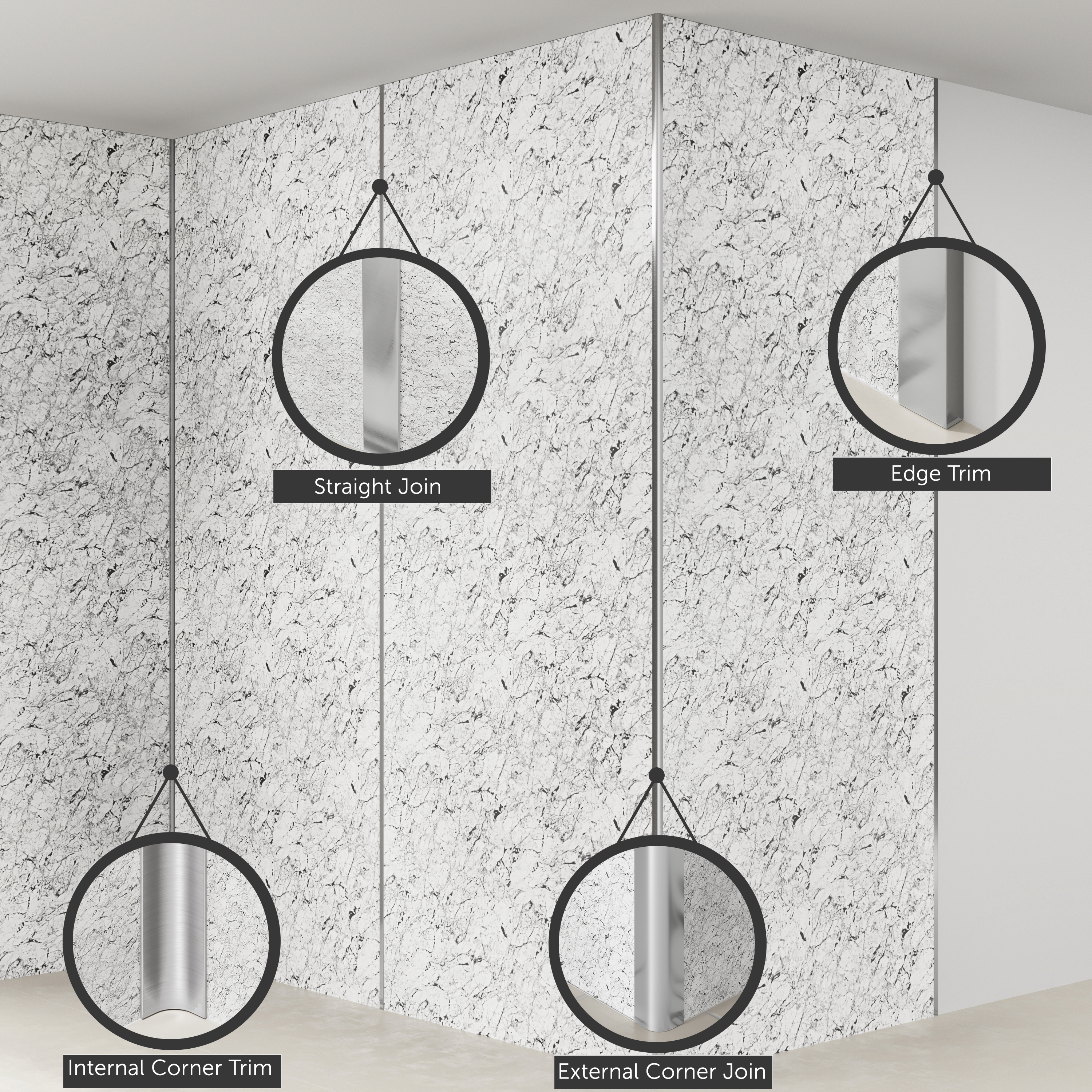 Drench Naturals Bathroom Wall Panel Trim