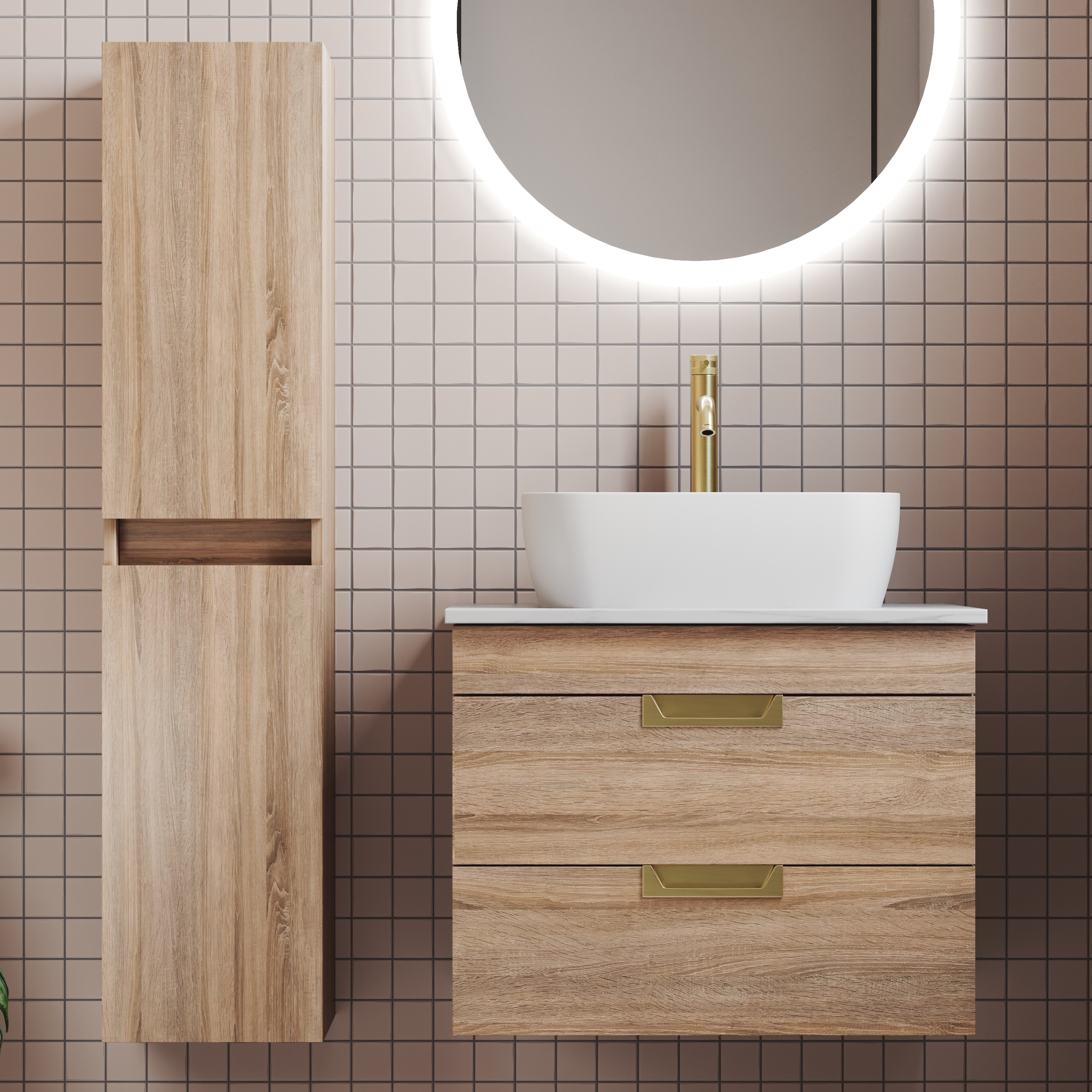 Isla/Freddie 1200mm Wall Mounted Tall Storage Cabinet