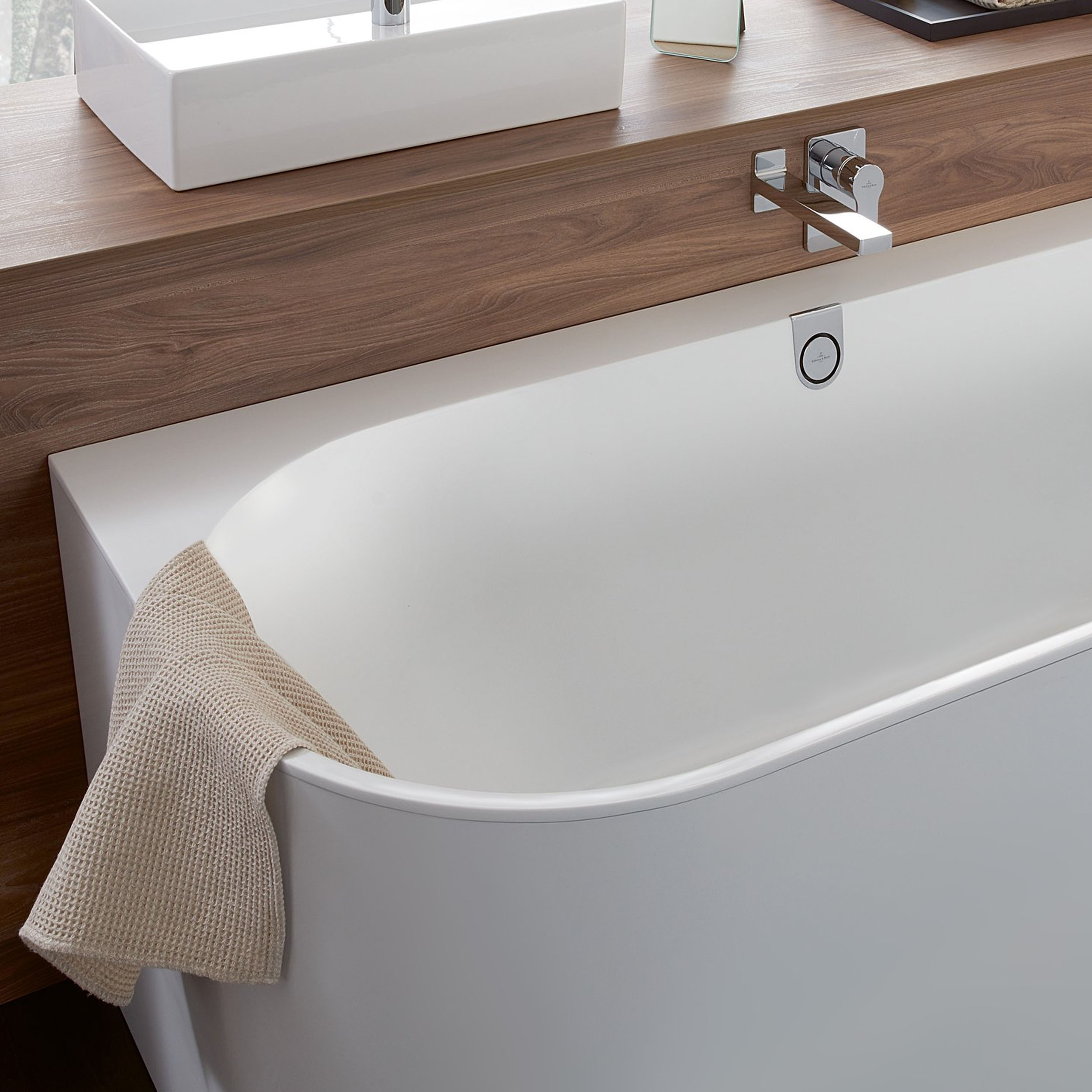 Villeroy & Boch Oberon 2.0 Quaryl Back to Wall Bath - 1800 x 800mm