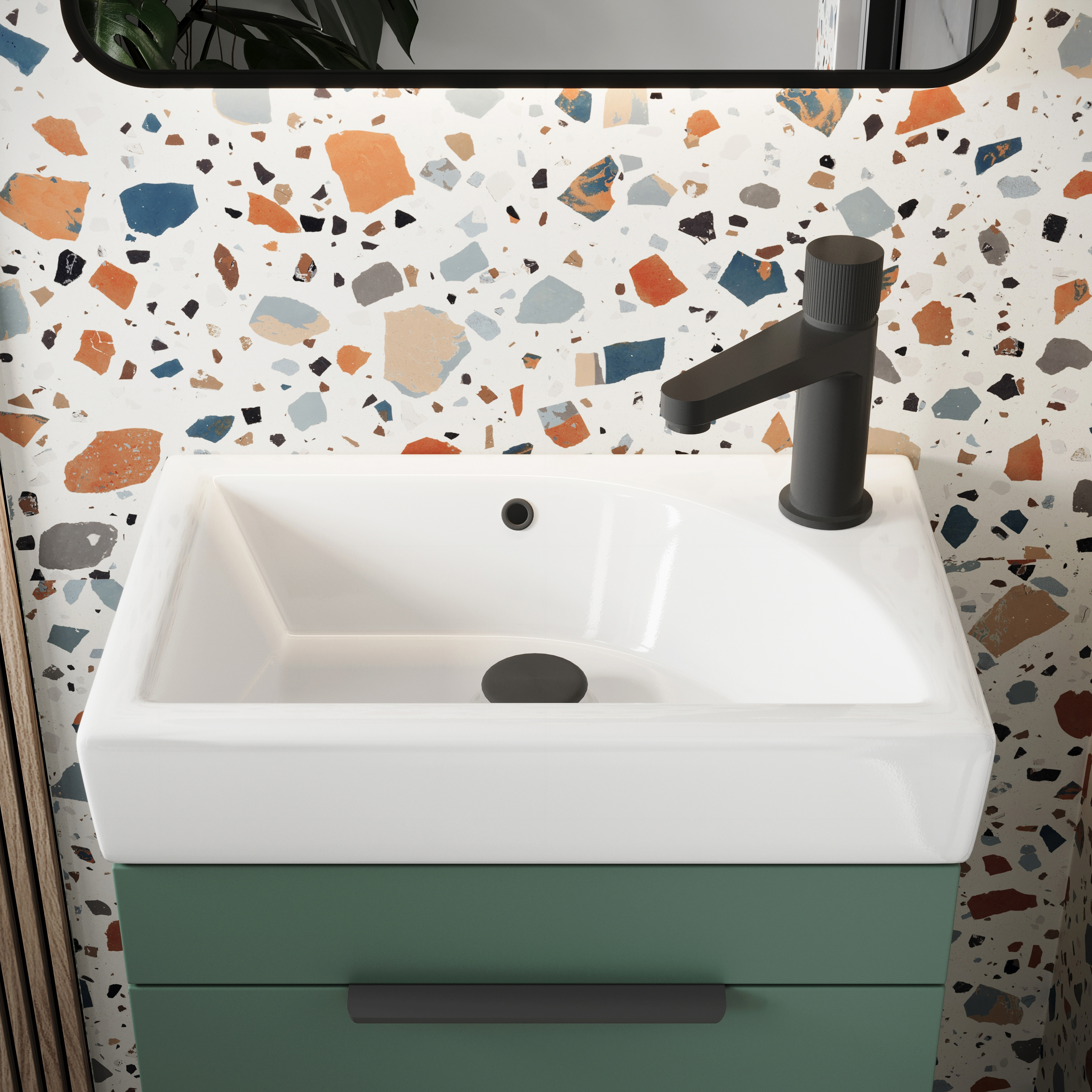 Riley 455mm Cloakroom Floorstanding Vanity Unit & Basin