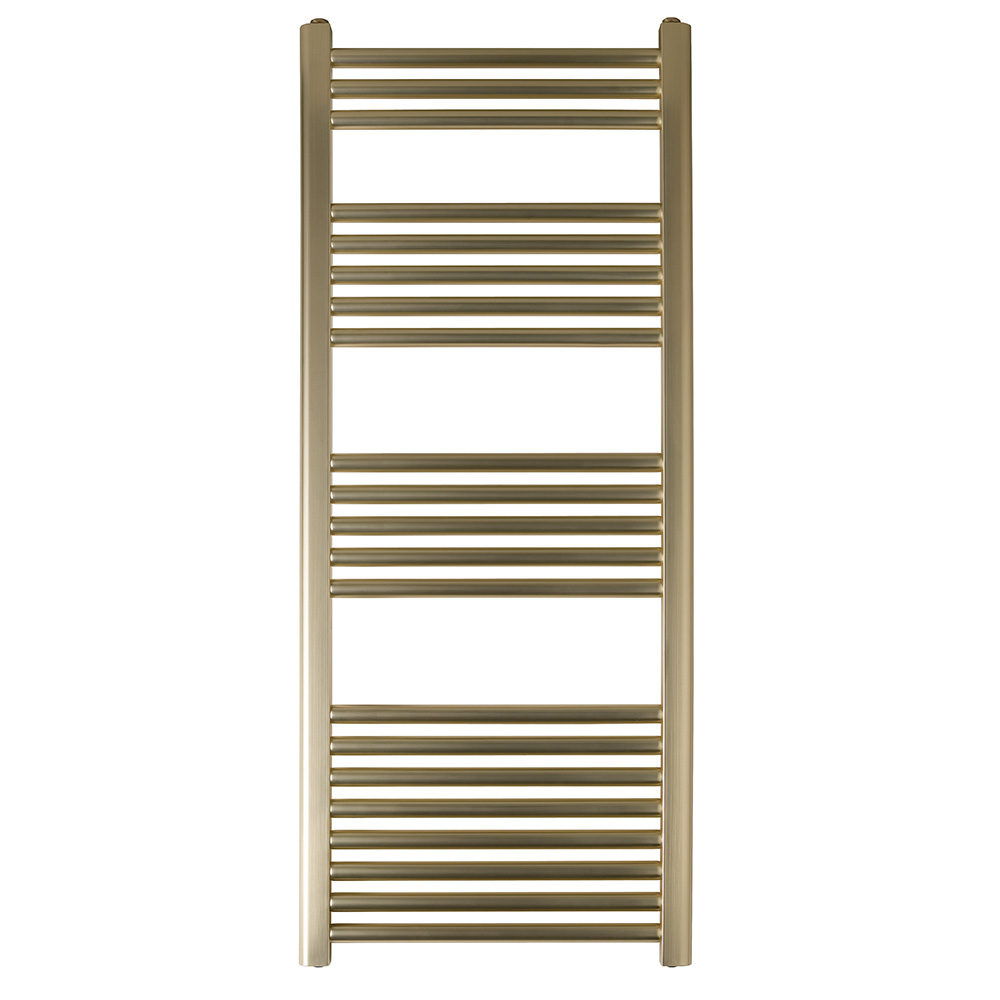 EliteHeat Steel Ladder Heated Towel Rail 25mm Bars - Brushed Brass - 7 Sizes