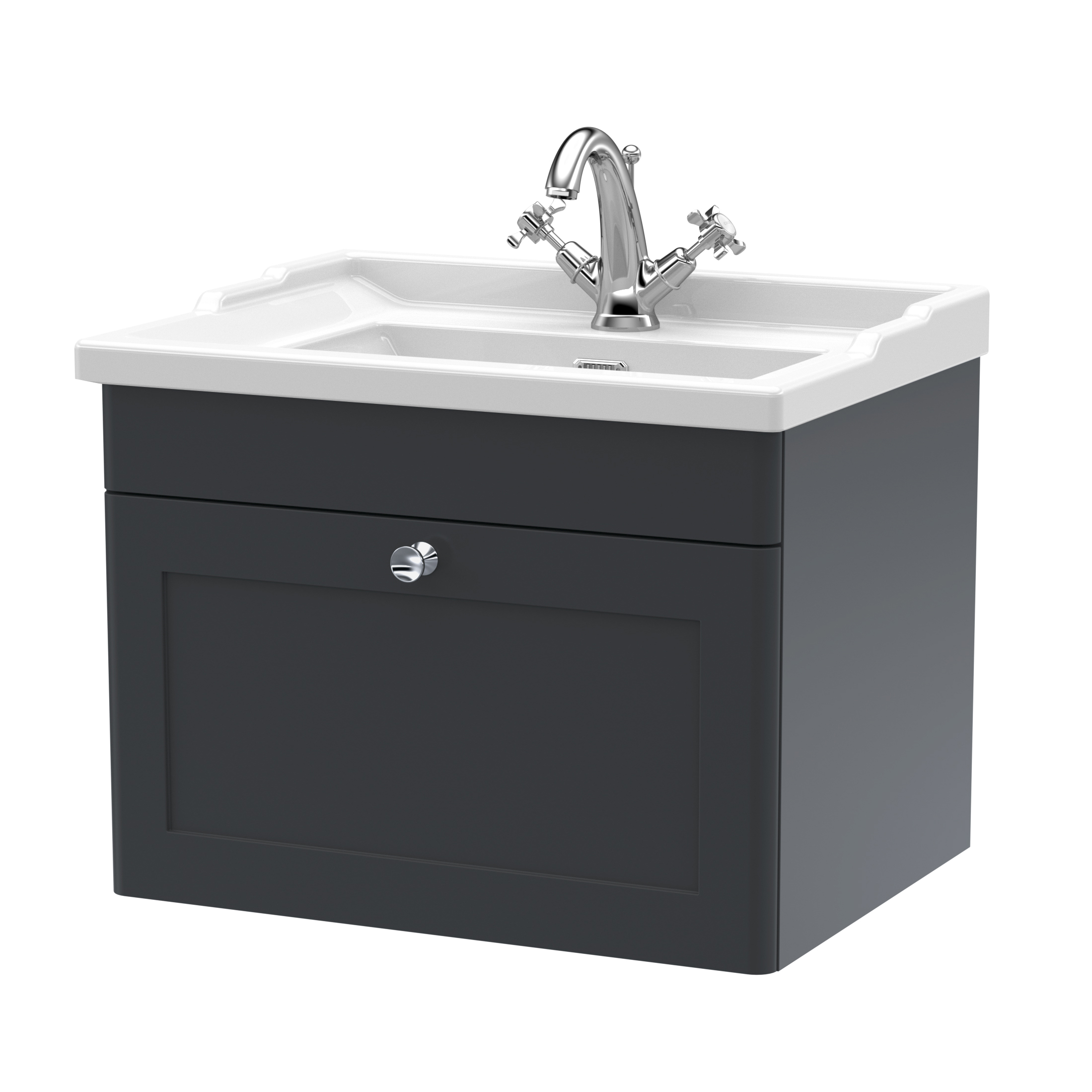 Butler & Rose Ophelia 600mm Wall Mounted 1 Drawer Vanity Unit & Basin