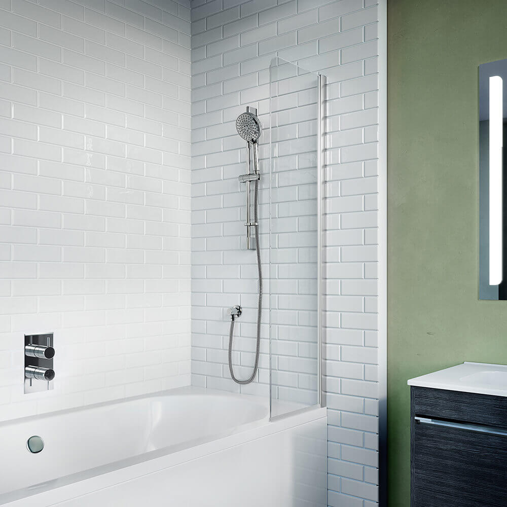 Crosswater Kai 6 6mm Easy Clean Bath Guard - 1280mm