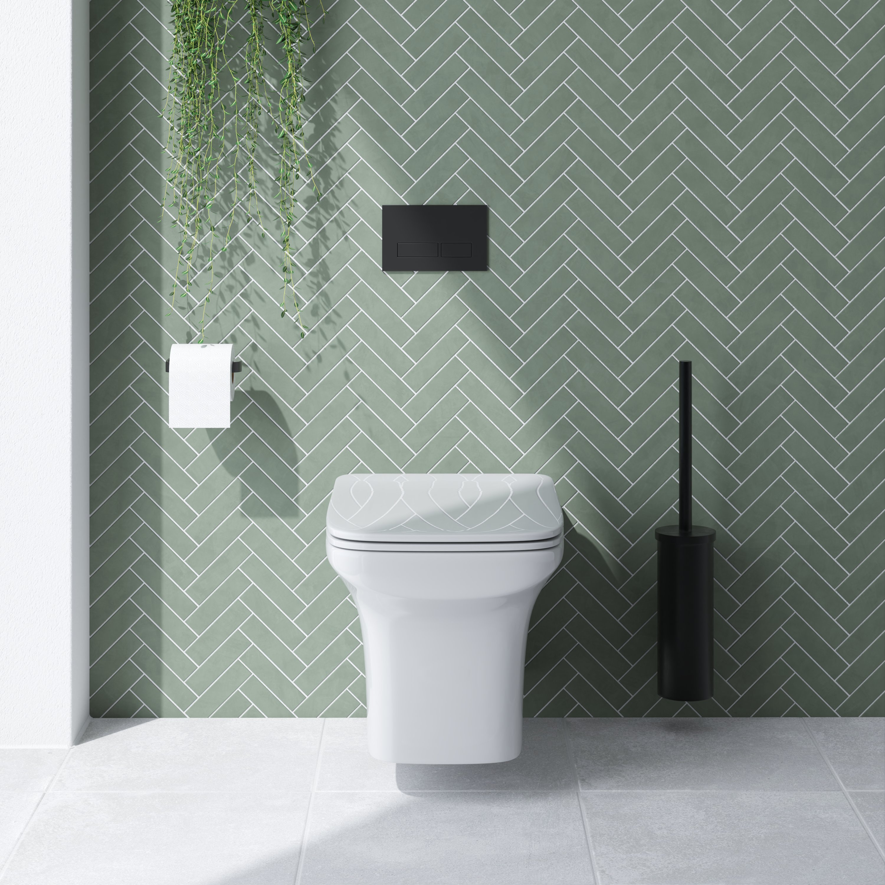 Emily Rimless Compact Wall Hung Toilet & Slimline Soft Close Seat