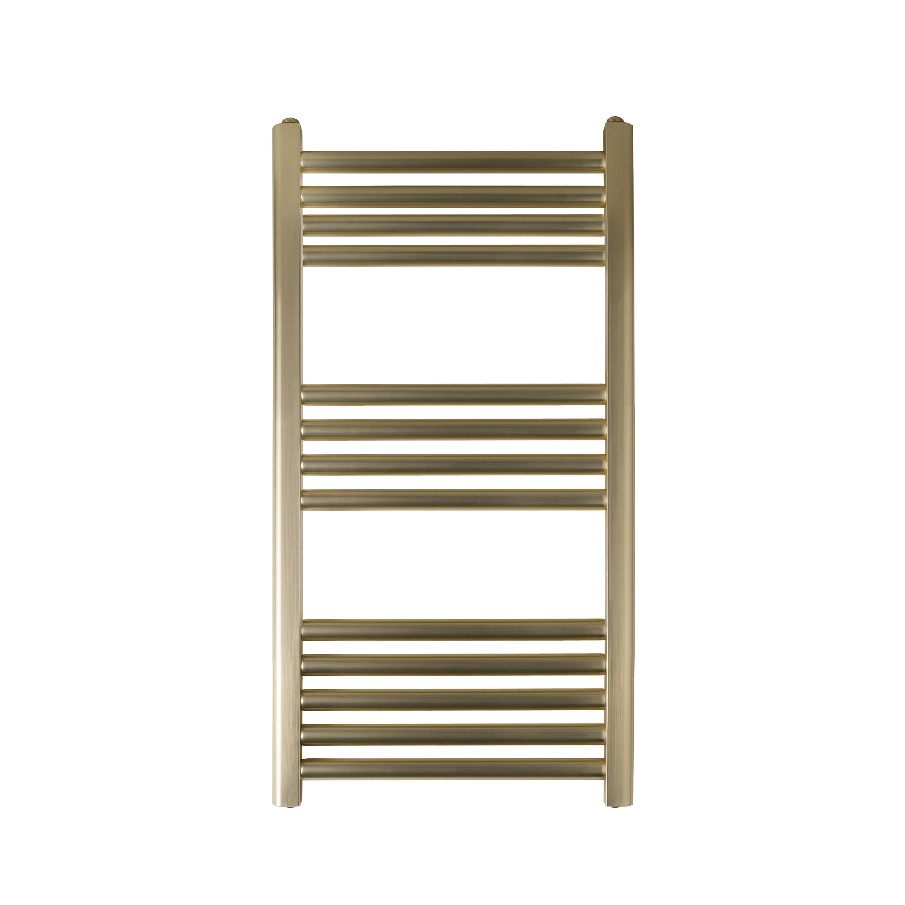 EliteHeat Steel Ladder Heated Towel Rail 25mm Bars - Brushed Brass - 7 Sizes