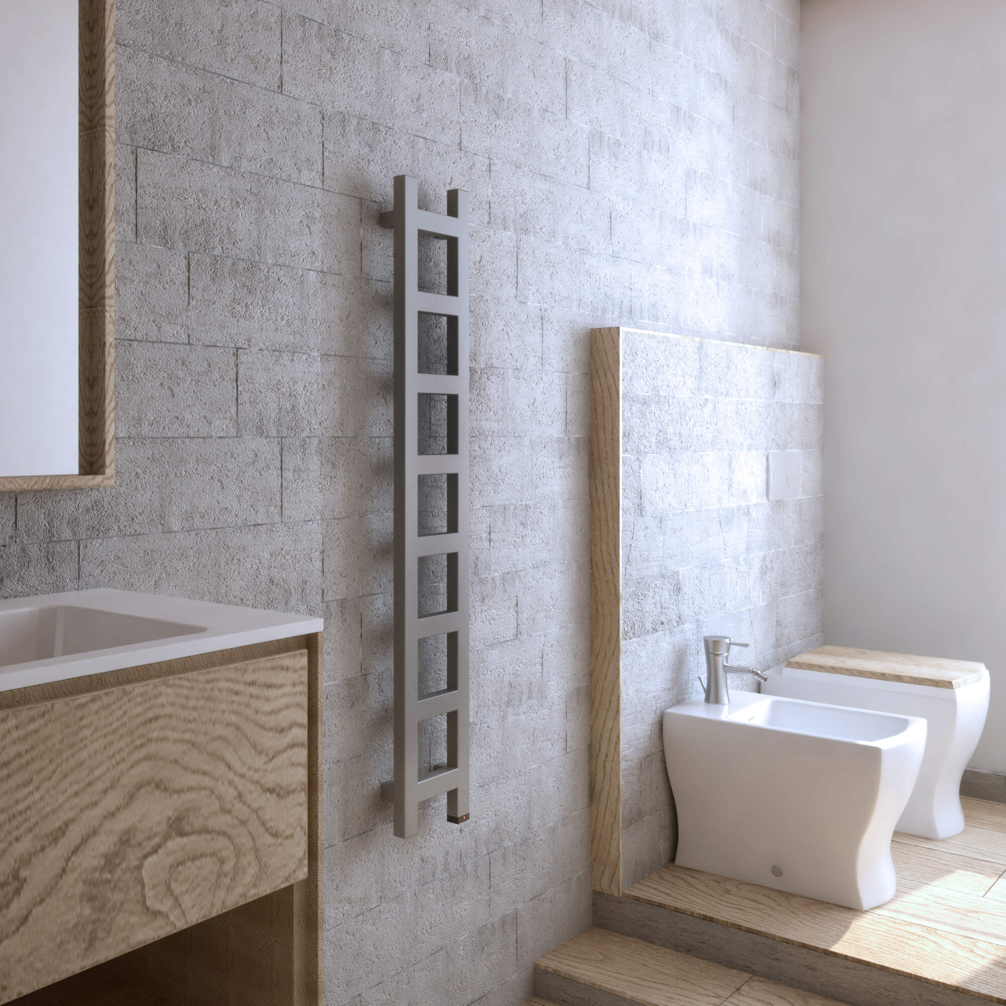 Terma Easy One Electric Heated Towel Rail with Heating Element - Sparkling Gravel - 3 Sizes