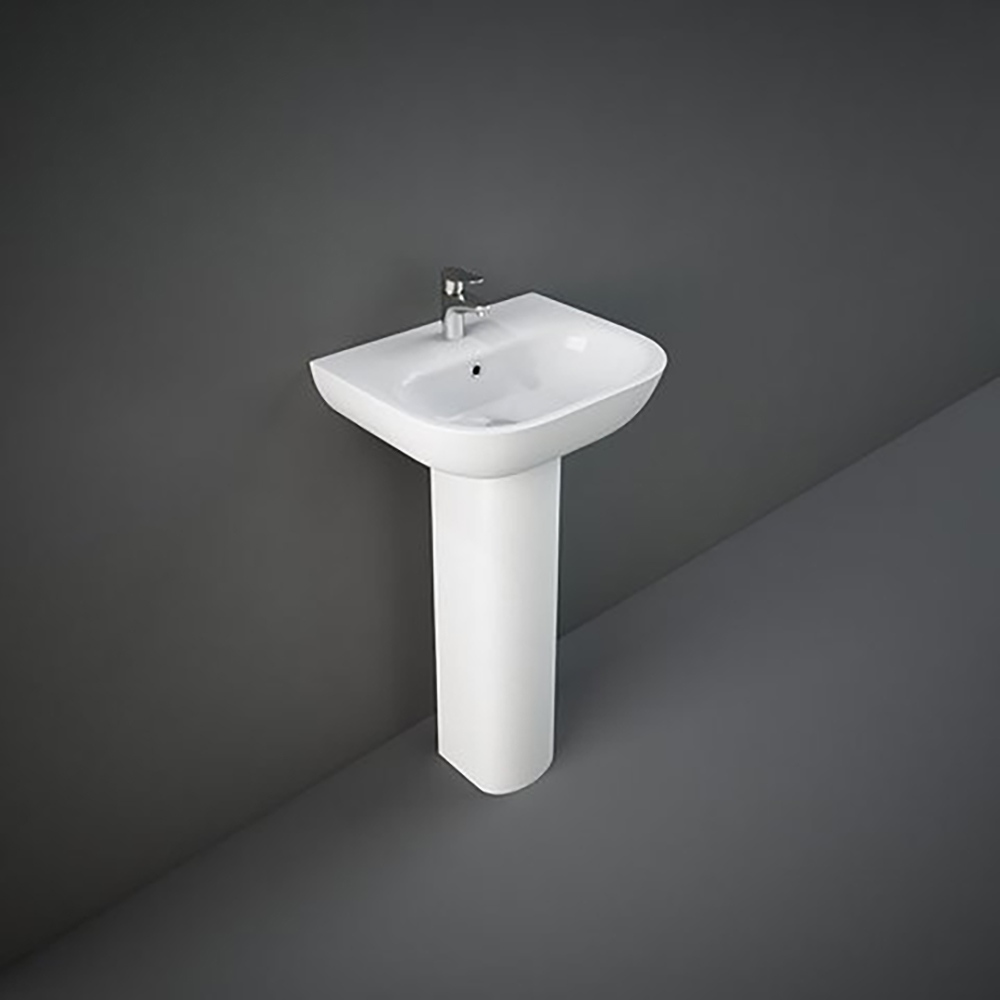 RAK Tonique 450mm 1 Tap Hole Basin & Pedestal