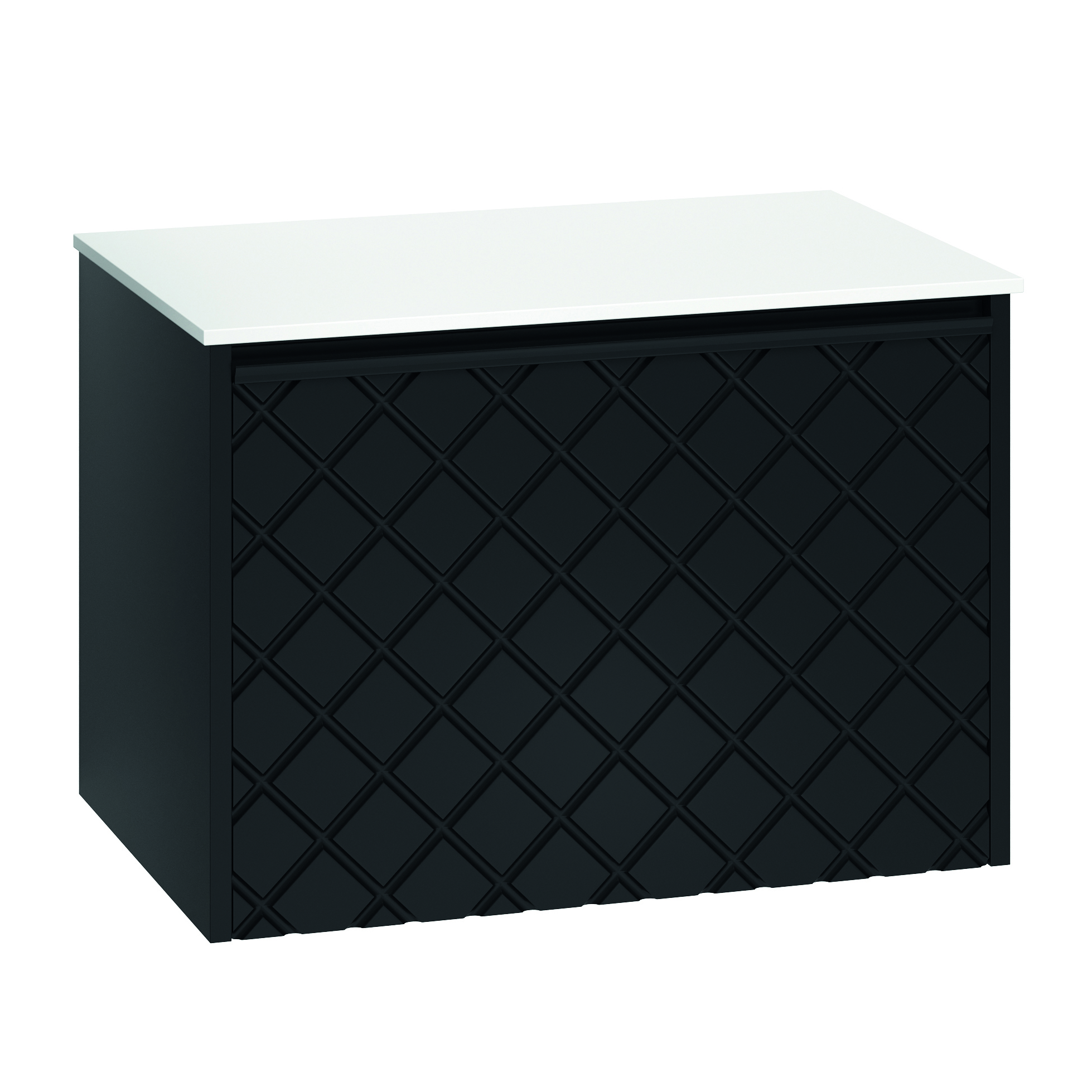 Crosswater Vergo 700mm Wall Hung Single Crosshatch Drawer Vanity Unit & Countertop Options