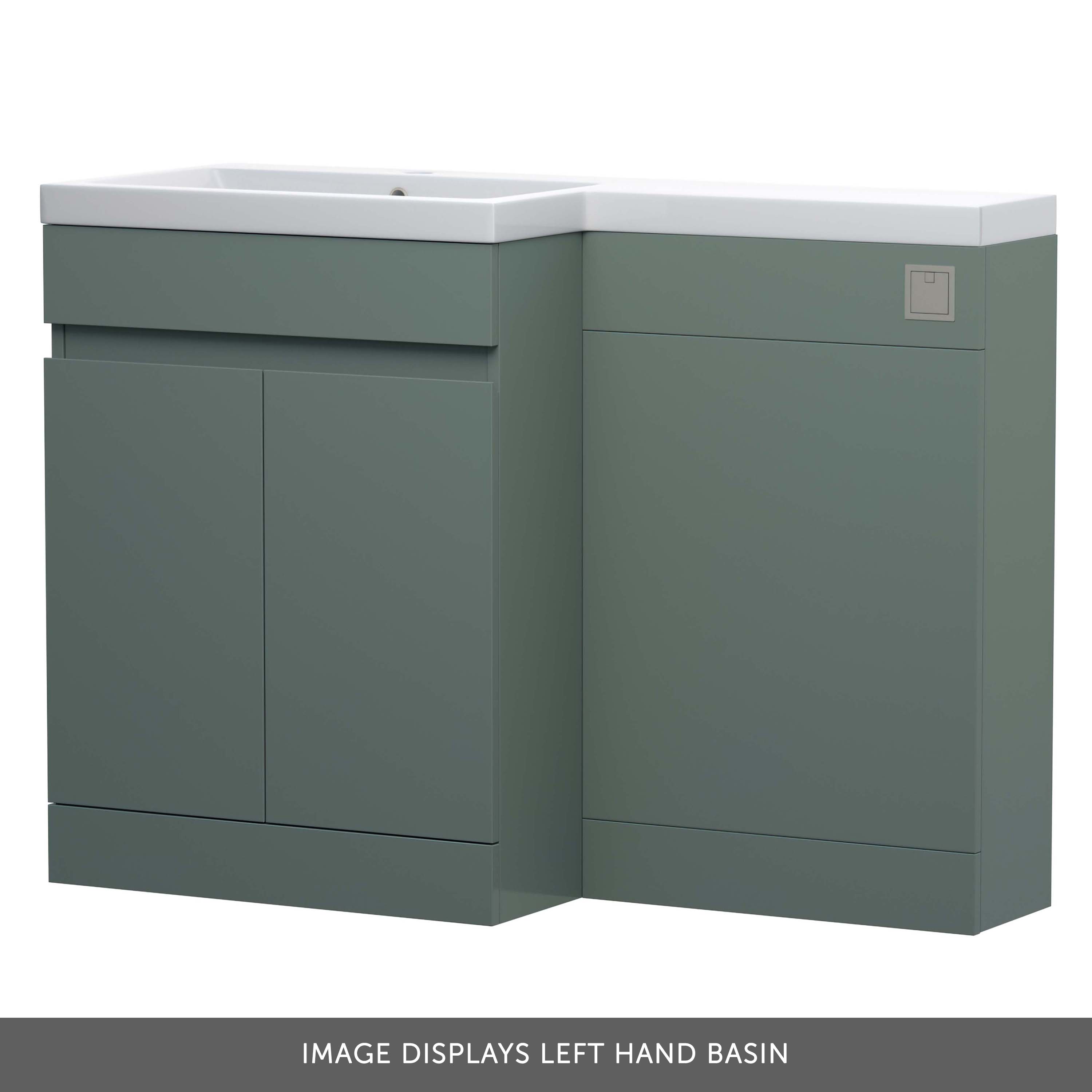 Dylan 1100mm Combination Basin & Toilet Unit - Matt Green