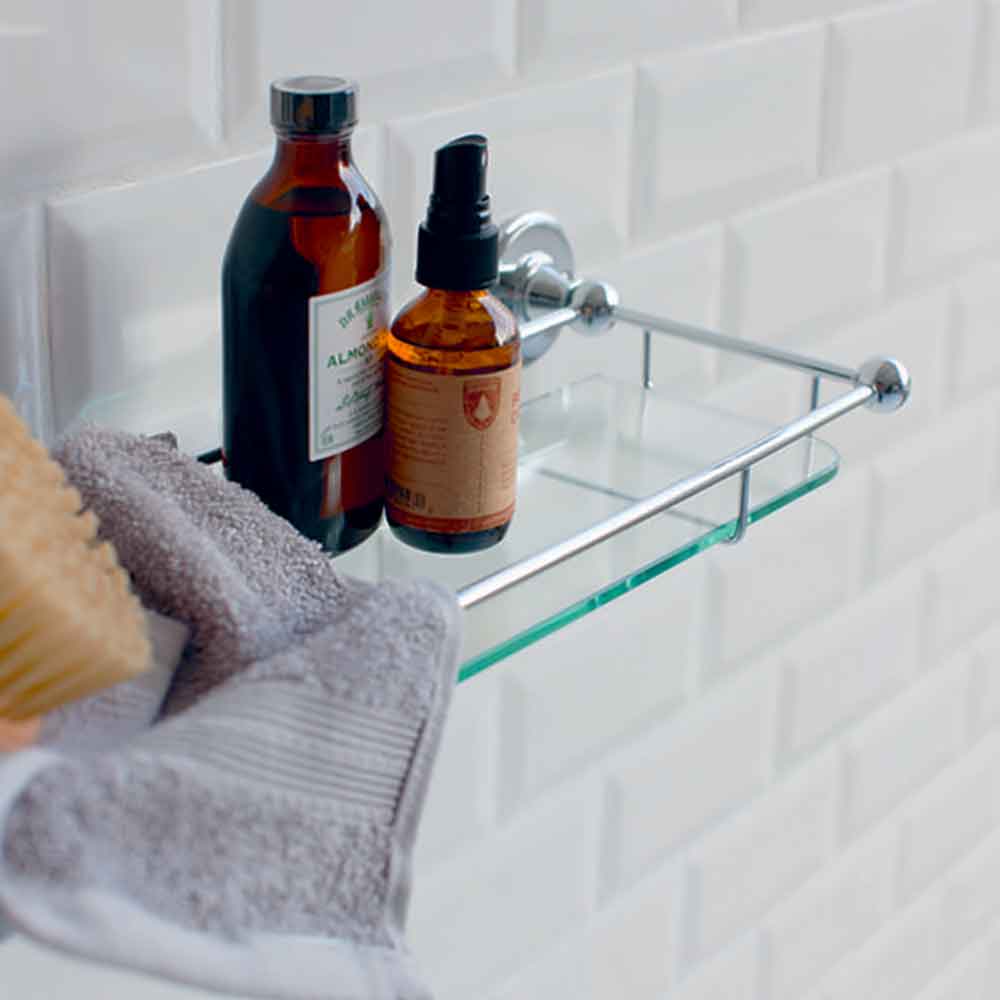Burlington Glass Shelf with Railing - 532mm