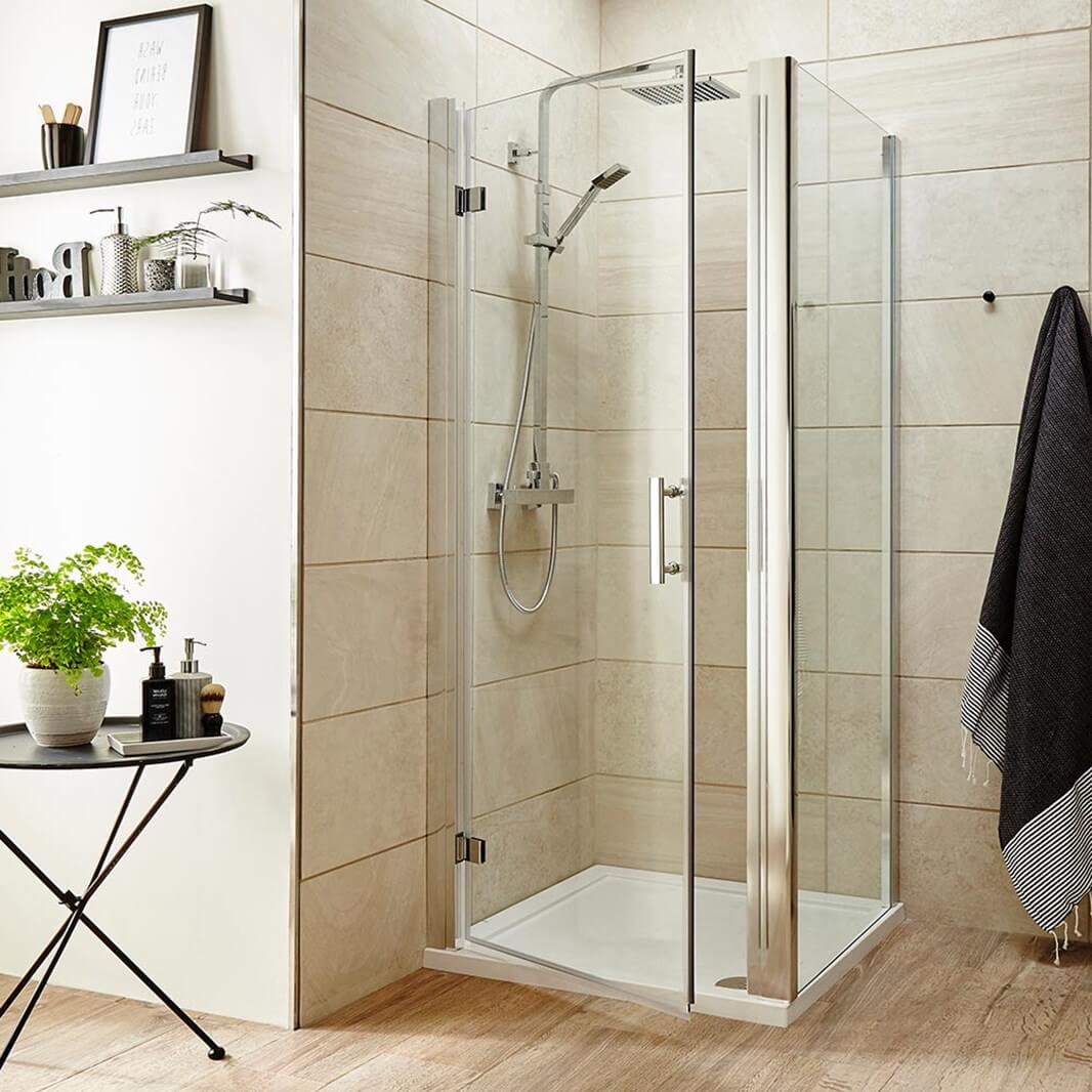 Harbour Primrose 6mm Frameless Hinged Shower Door & Optional Side Panel