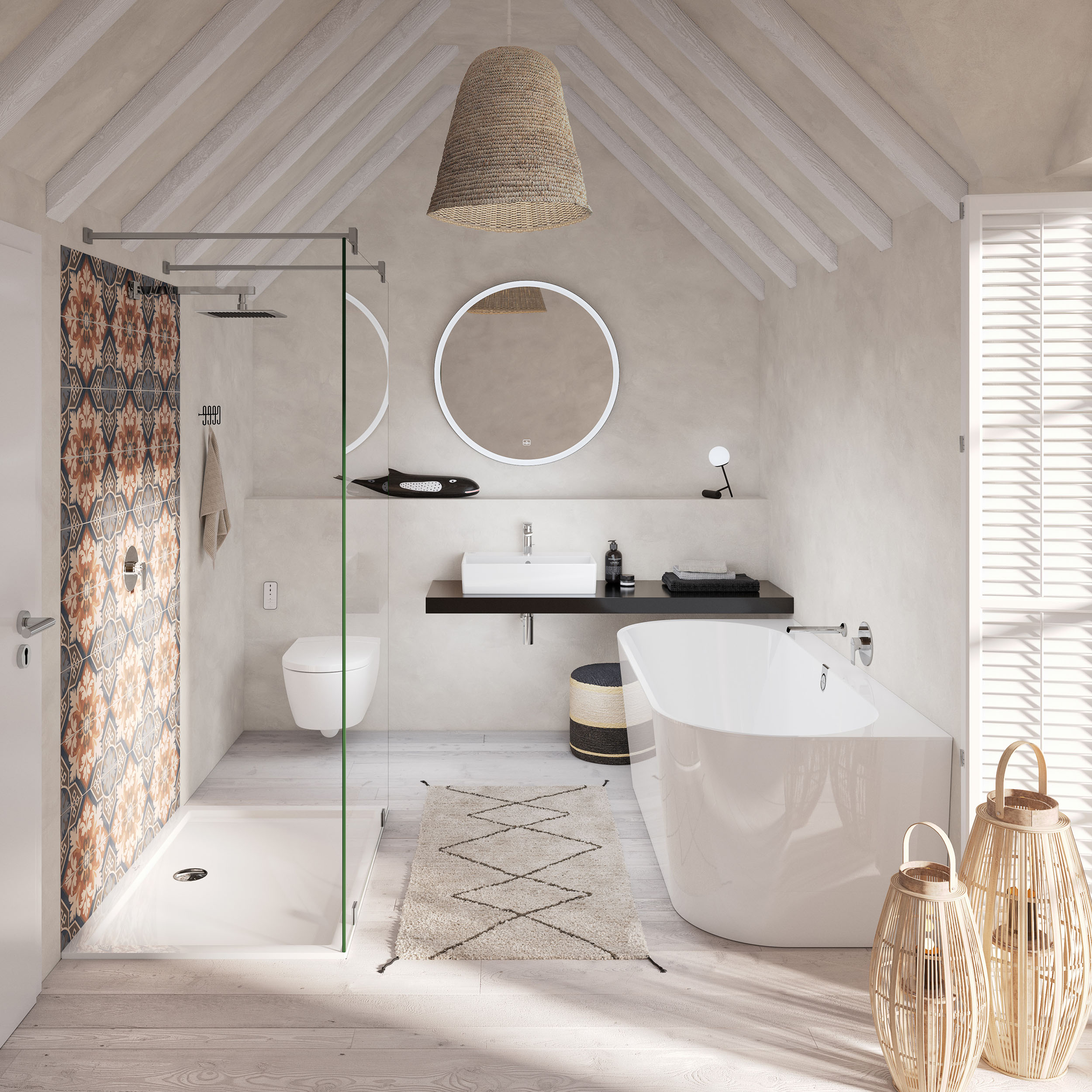 Villeroy & Boch Oberon 2.0 Quaryl Back to Wall Bath - 1800 x 800mm