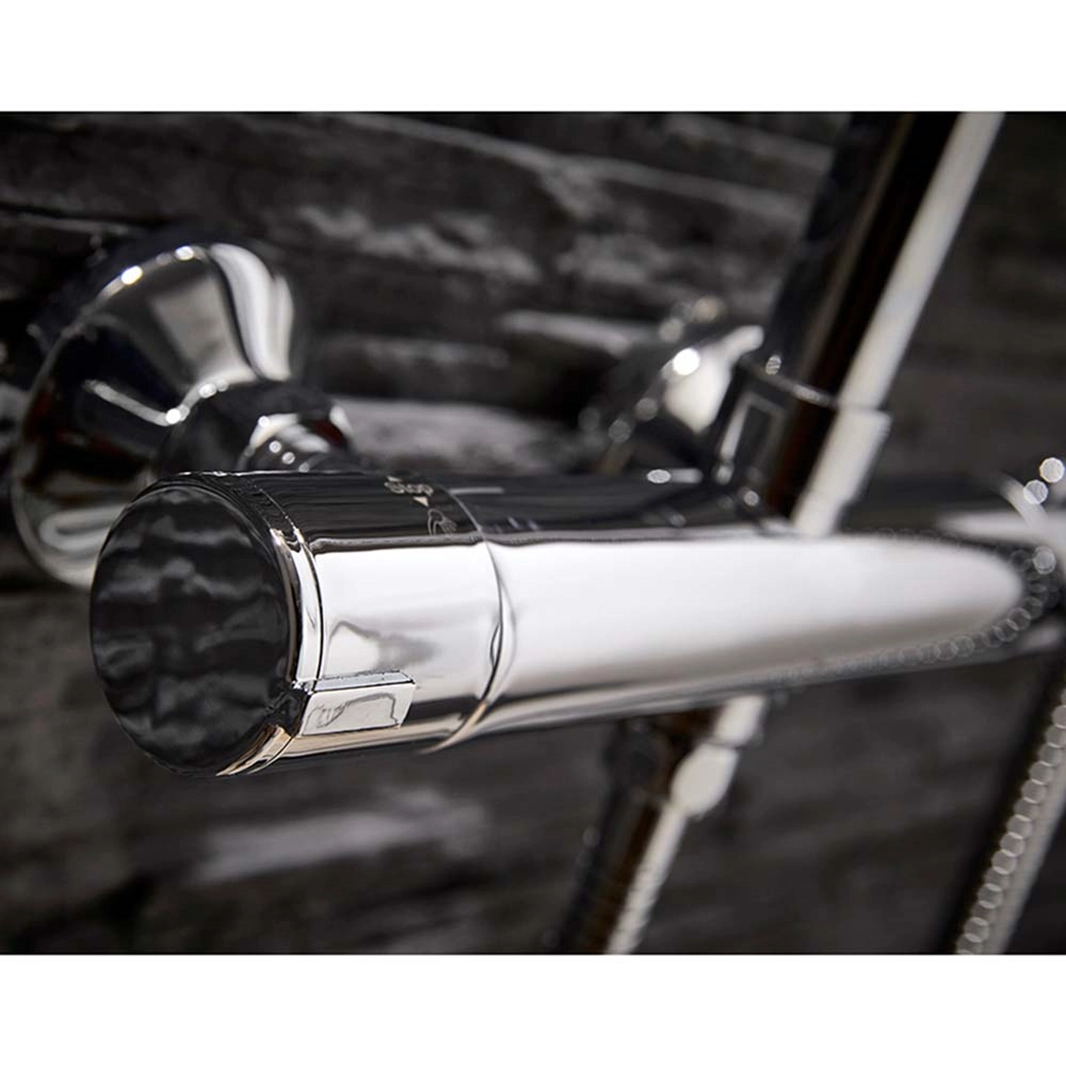 Vellamo Marvel WRAS-Approved Modern Thermostatic Shower Set with Thin Fixed Head